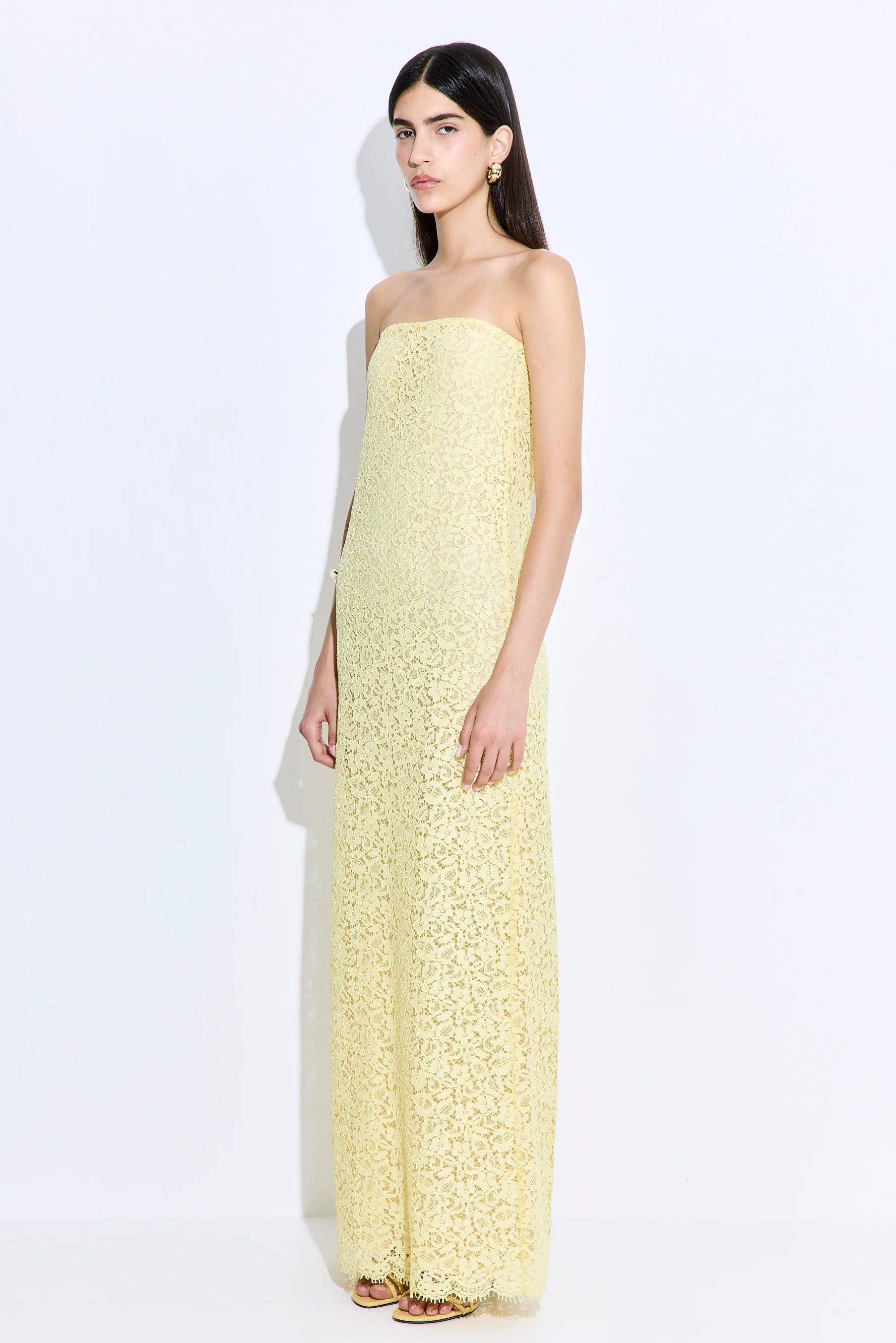 Strapless Lace Maxi Dress - Image 4