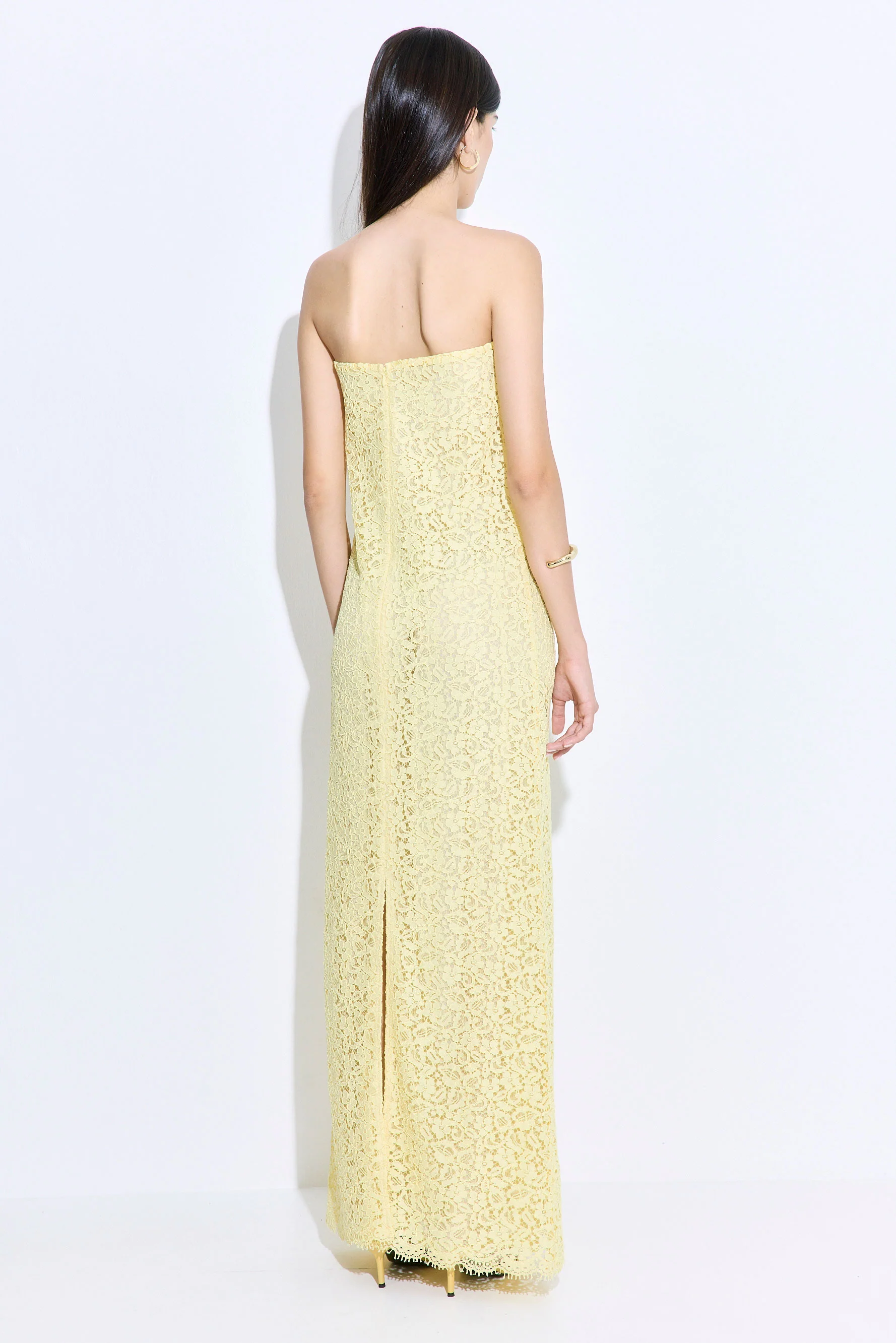 Strapless Lace Maxi Dress - Image 5