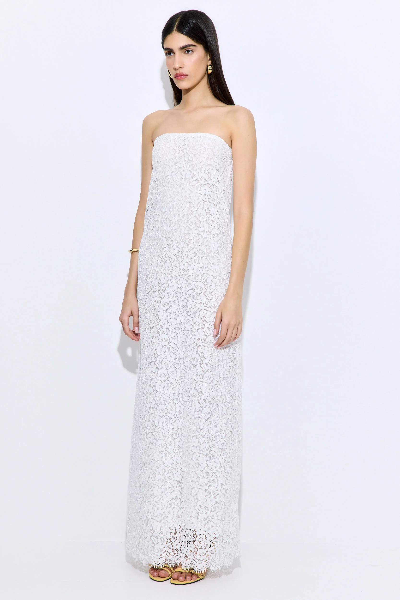 Strapless Lace Maxi Dress - Image 4