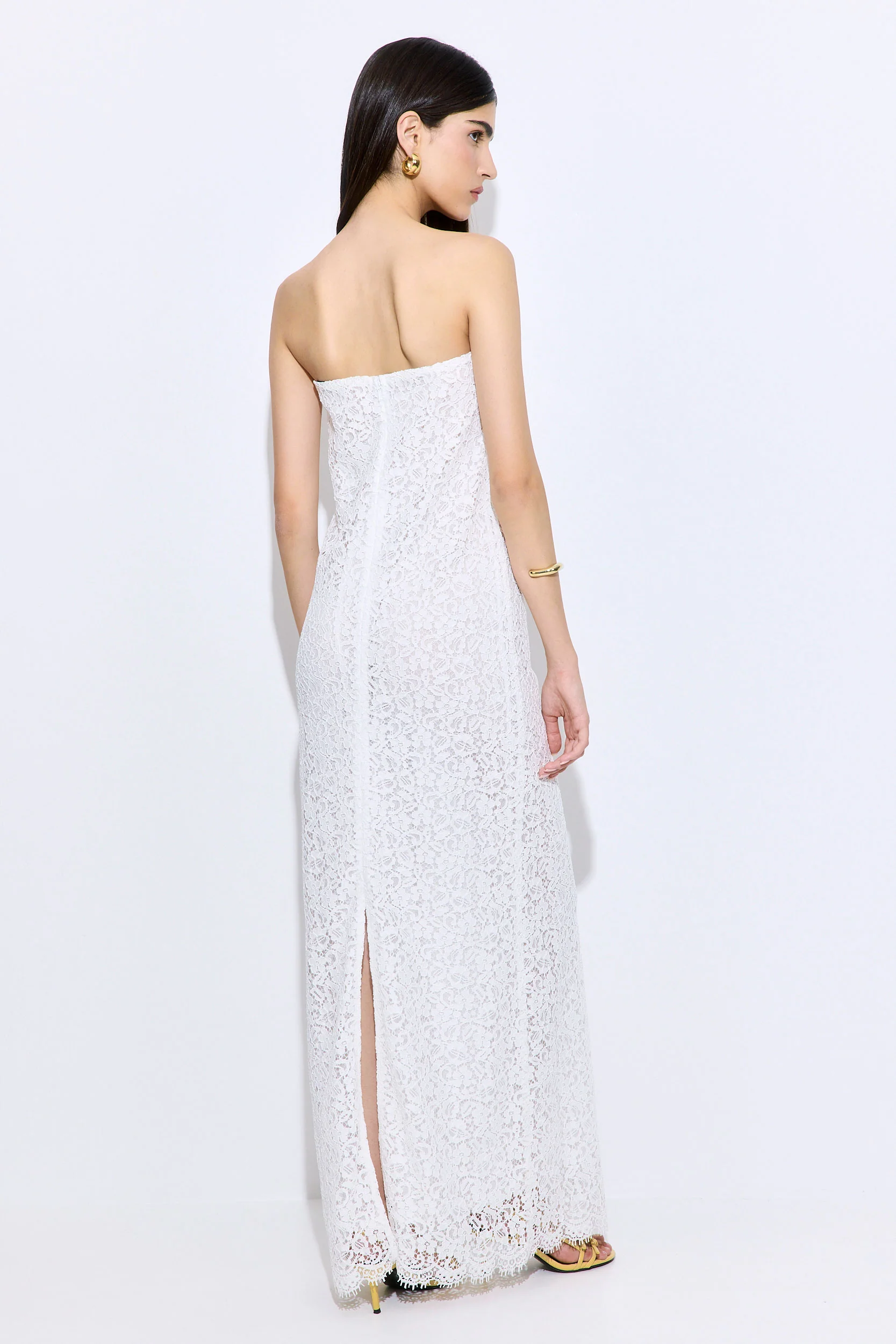 Strapless Lace Maxi Dress - Image 5
