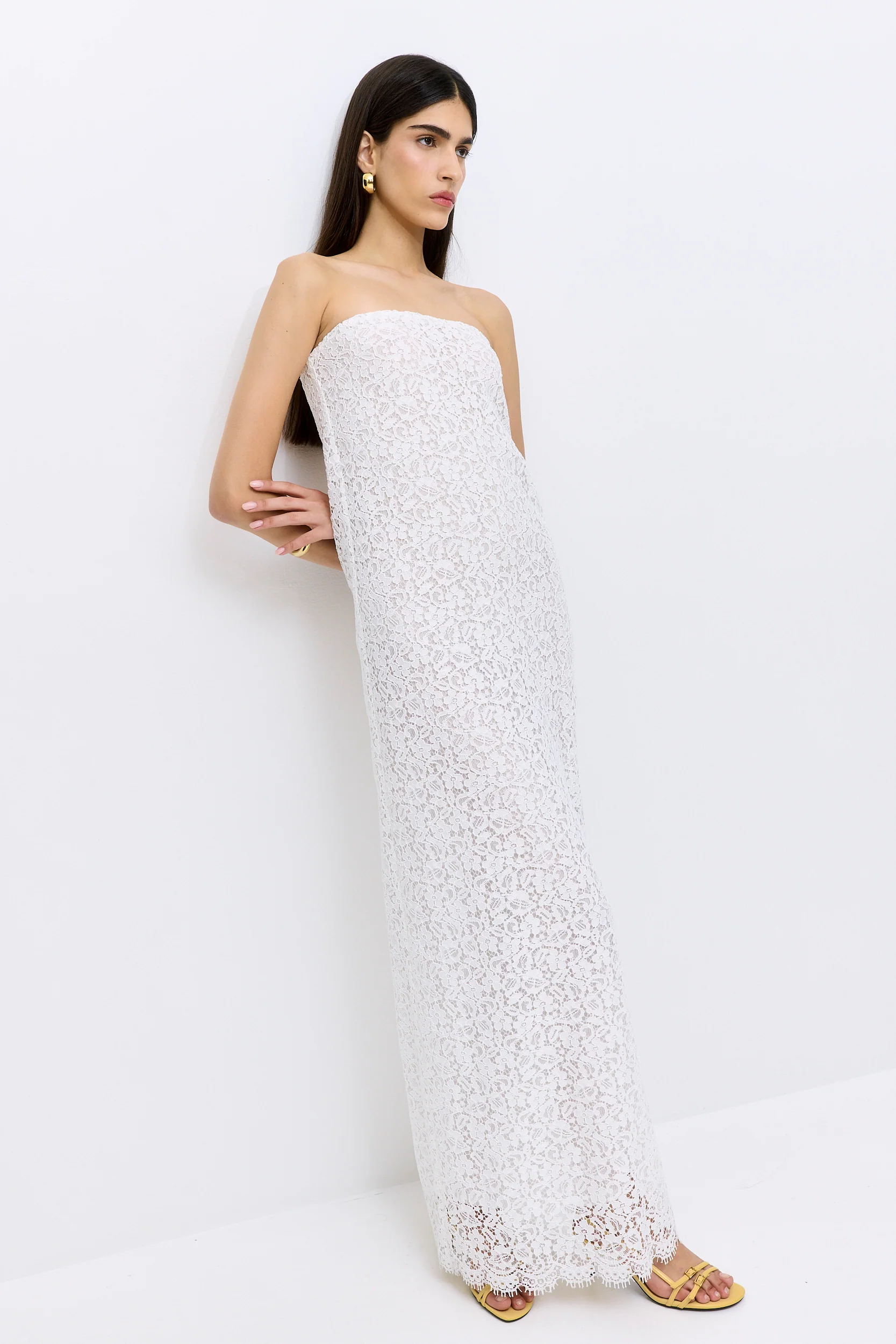 Strapless Lace Maxi Dress - Image 7