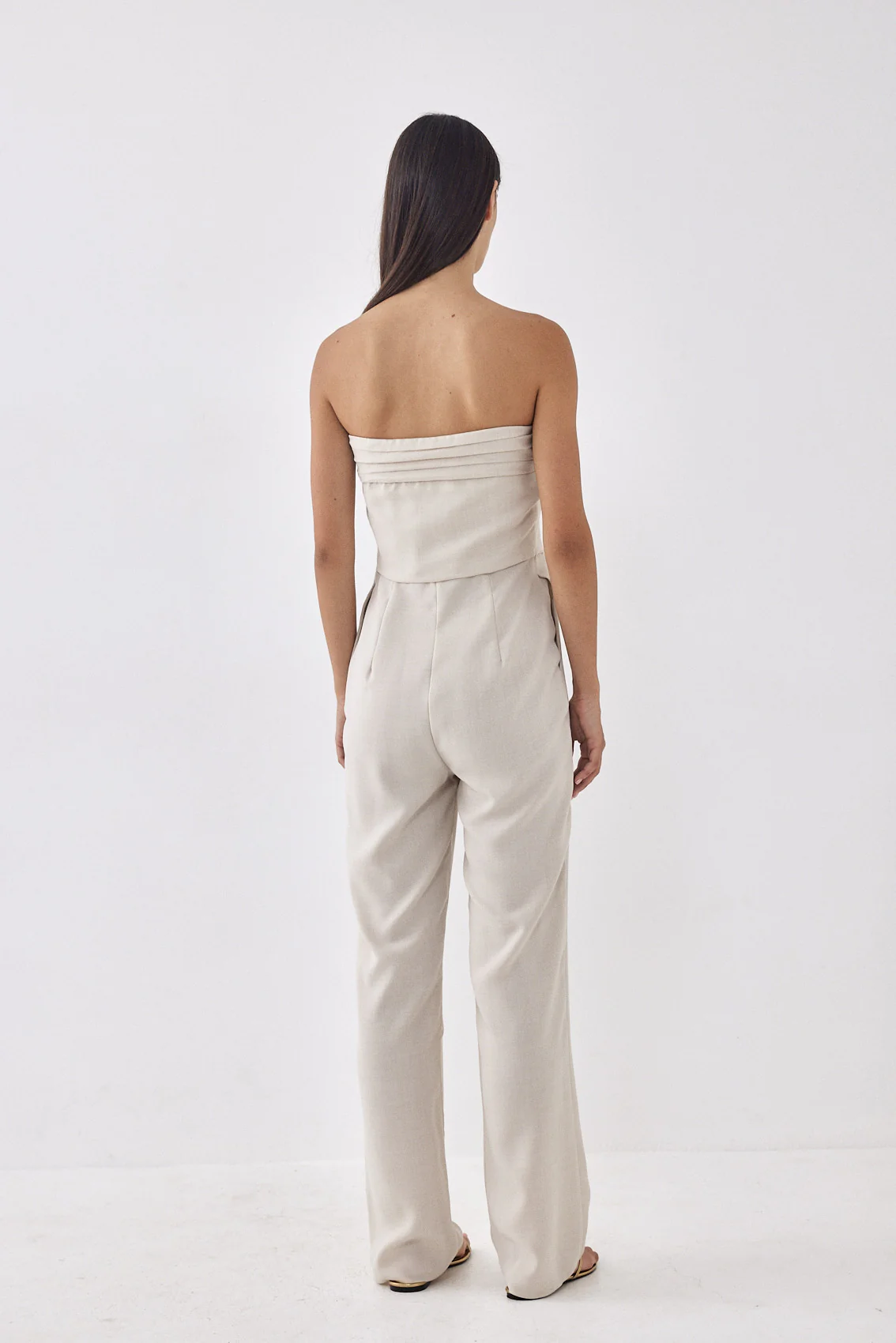 Strapless Pleat Detail Jumpsuit - Image 5