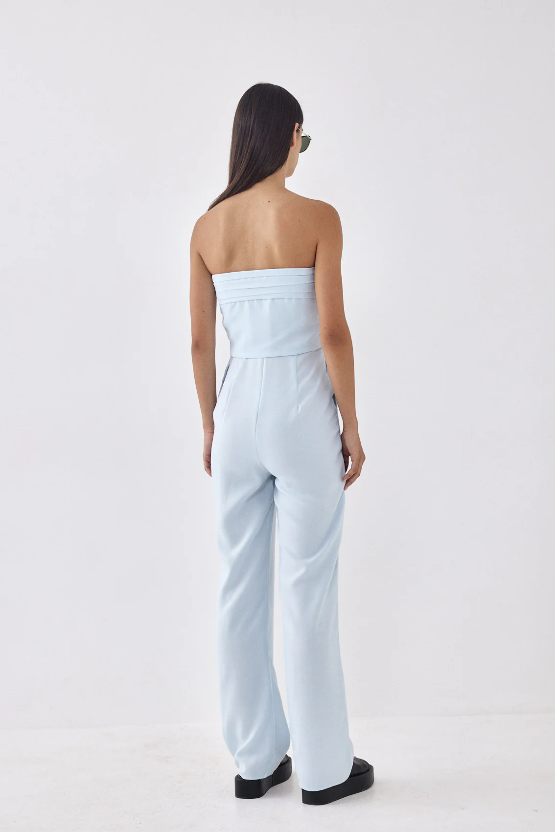 Strapless Pleat Detail Jumpsuit - Image 5