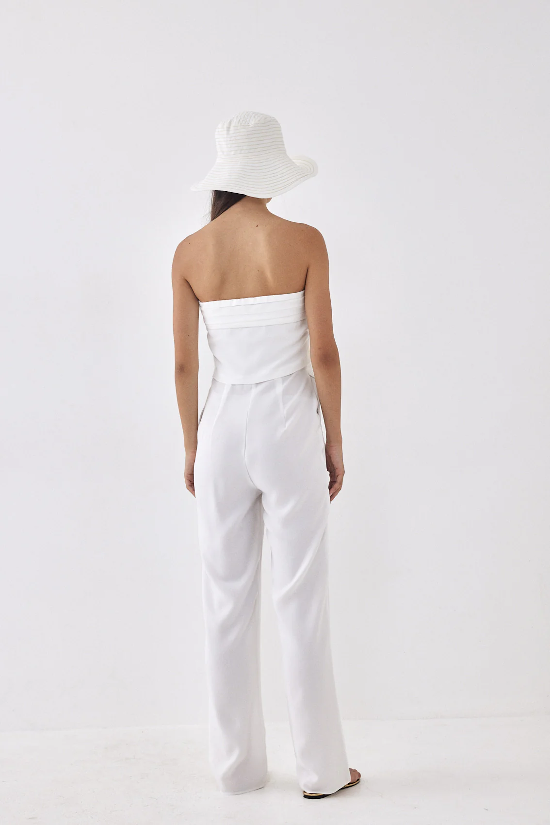 Strapless Pleat Detail Jumpsuit - Image 5