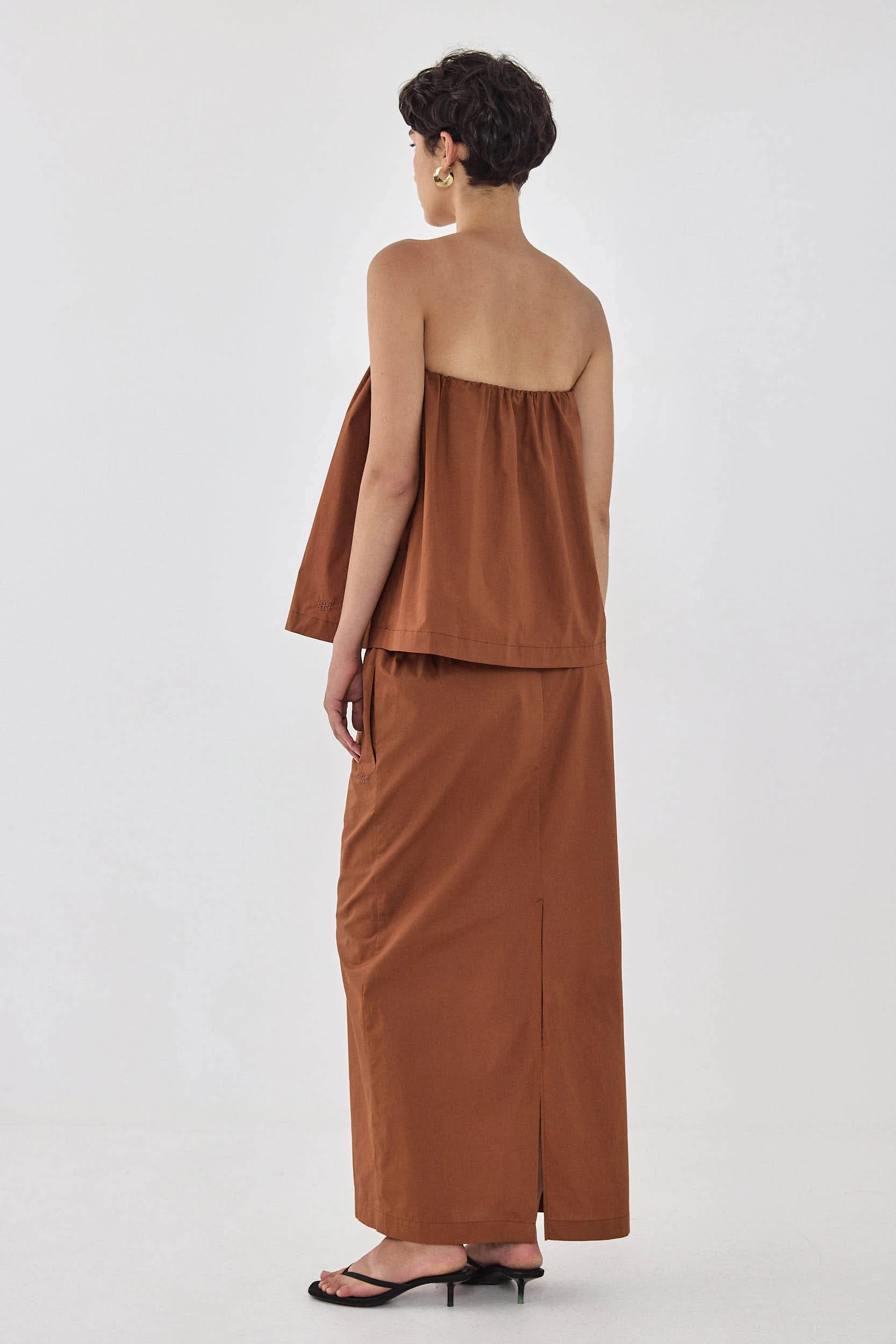 Strapless Poplin Top - Image 5