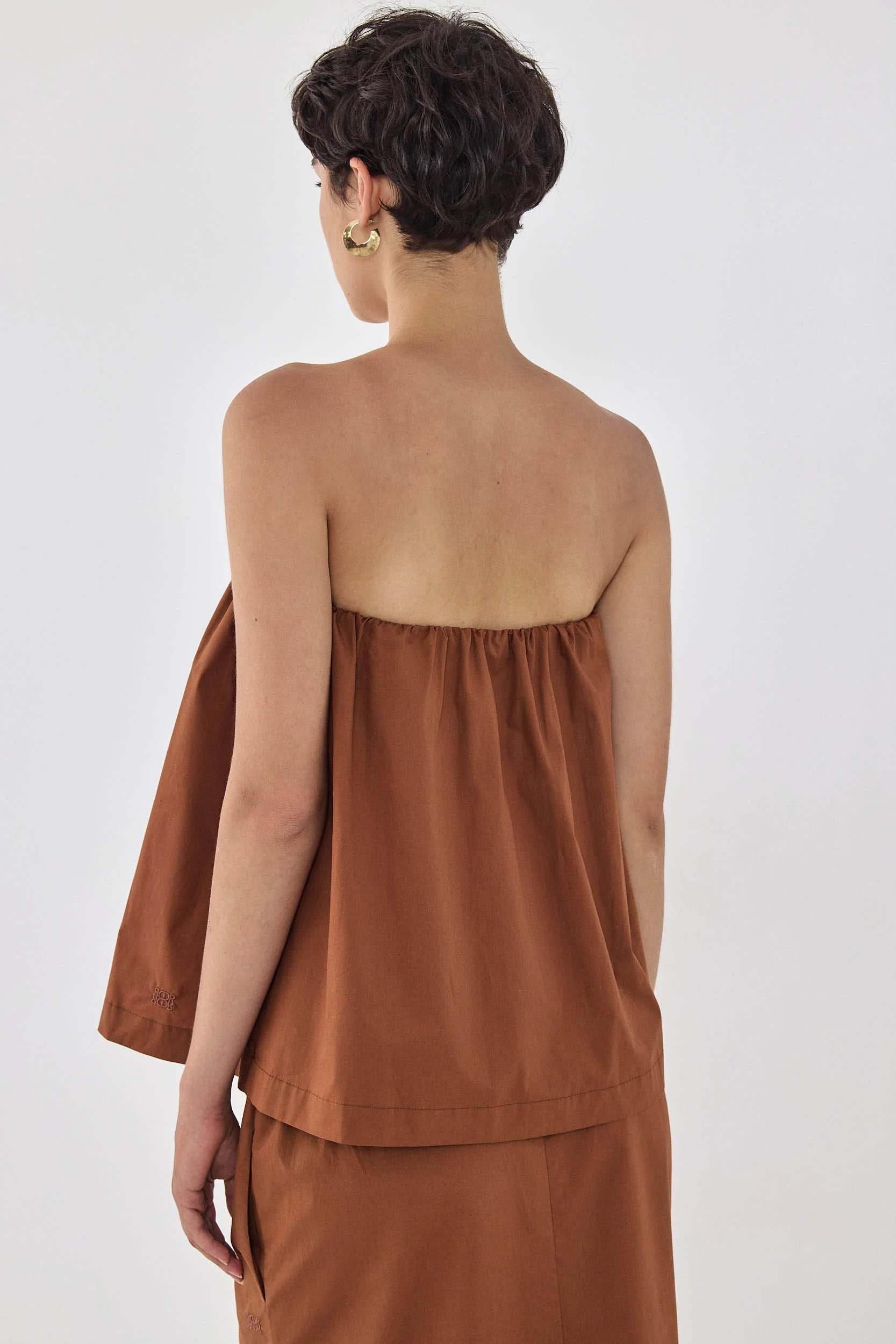 Strapless Poplin Top - Image 6