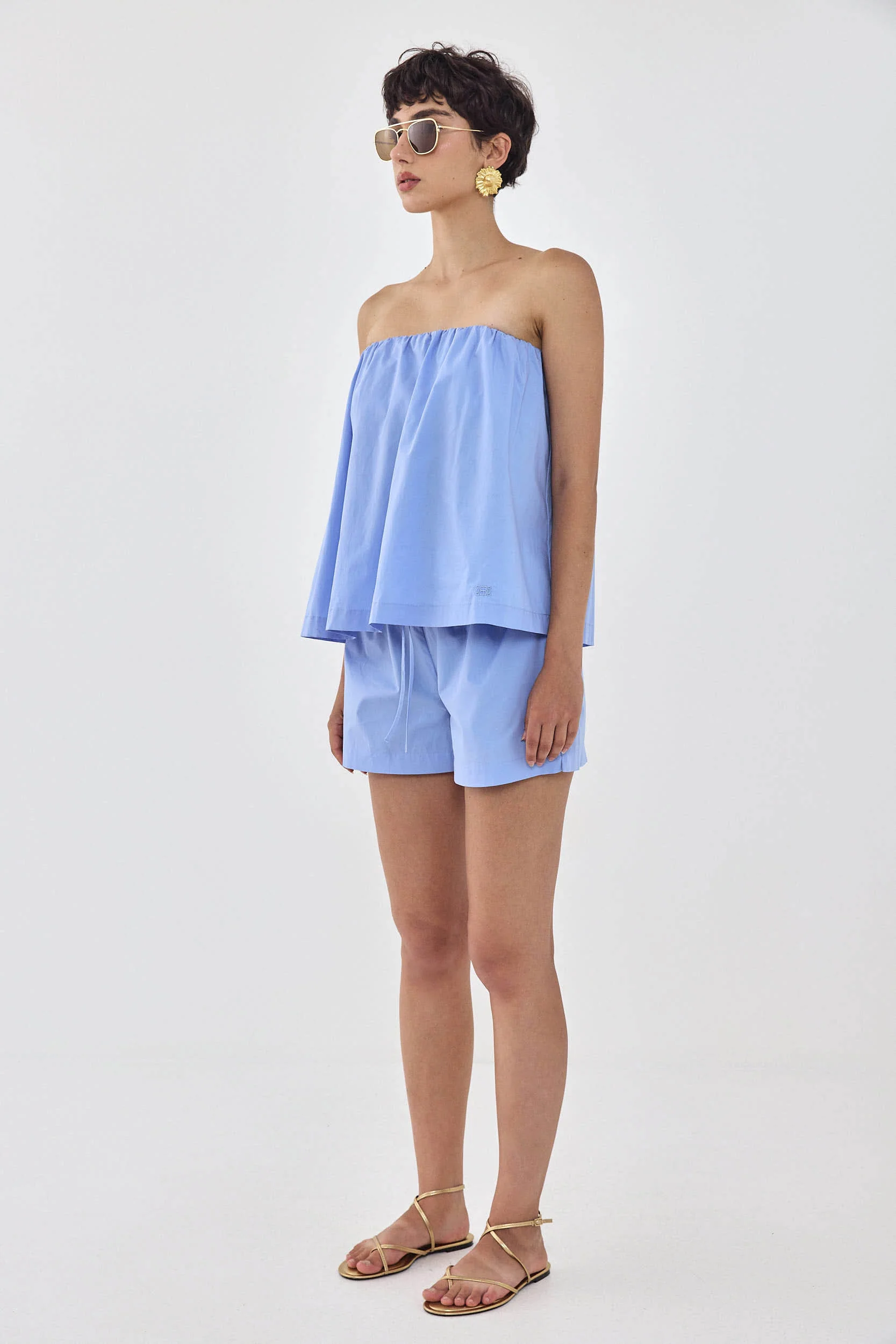 Strapless Poplin Top - Image 4