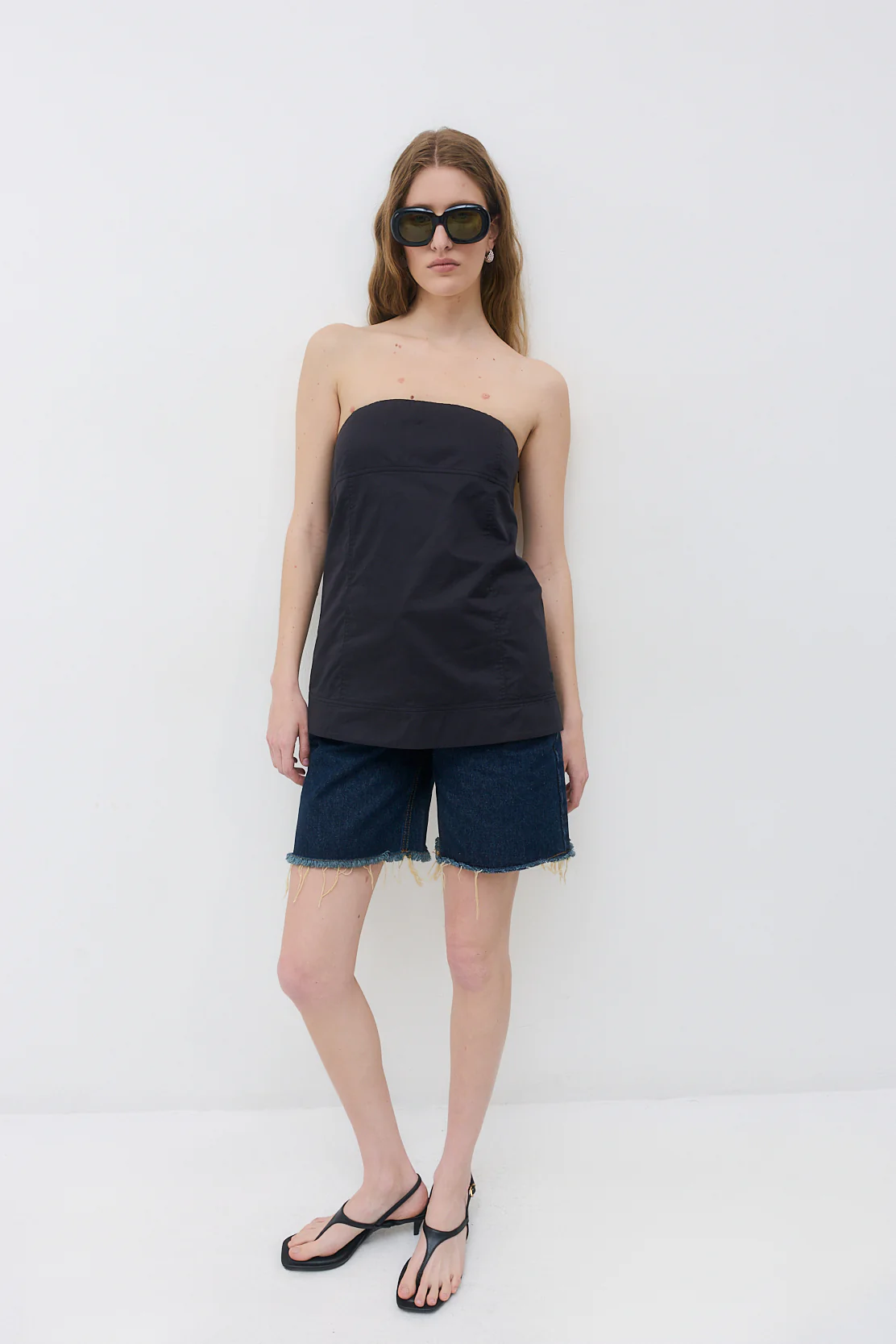 Strapless Poplin Top - Image 3
