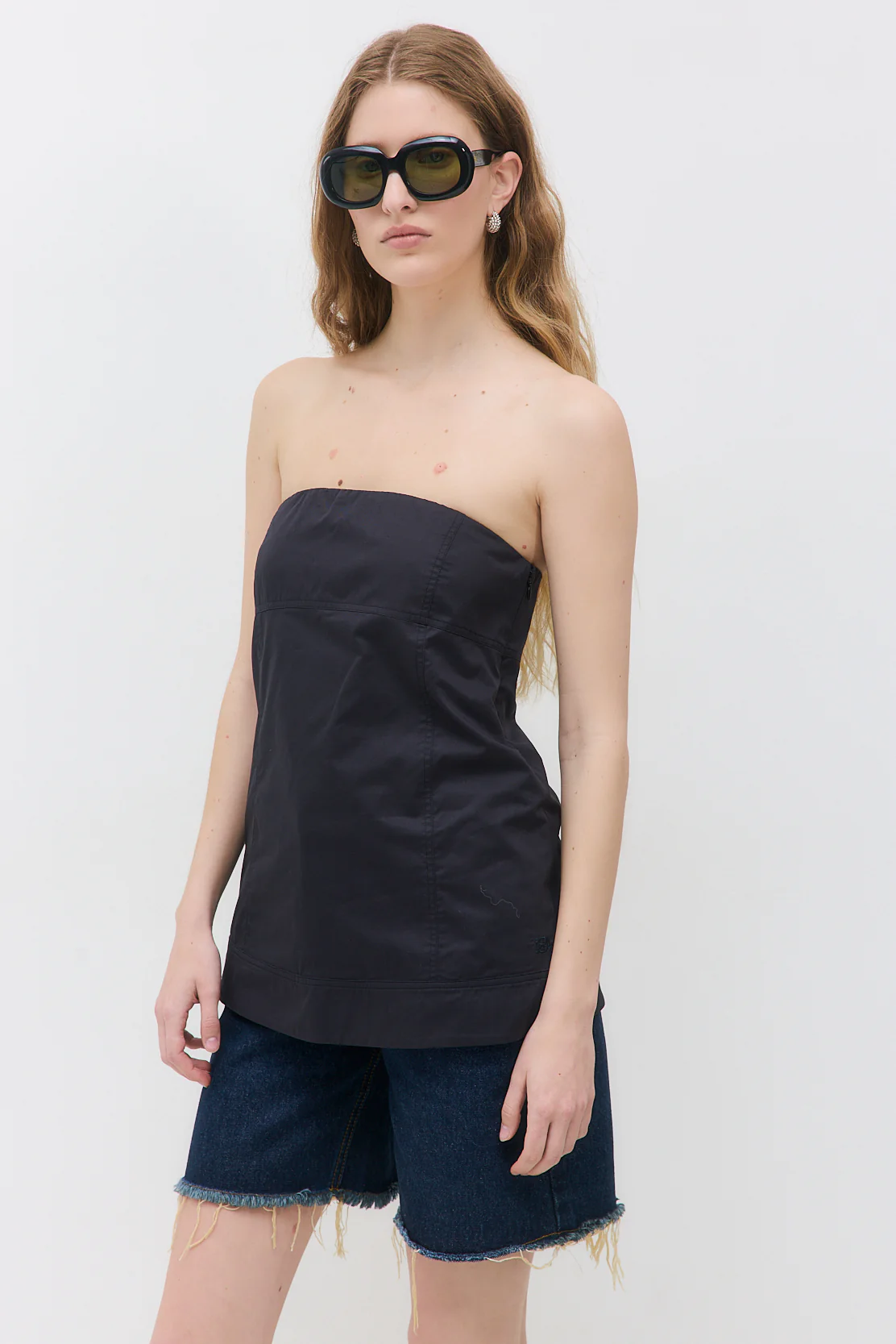 Strapless Poplin Top - Image 4
