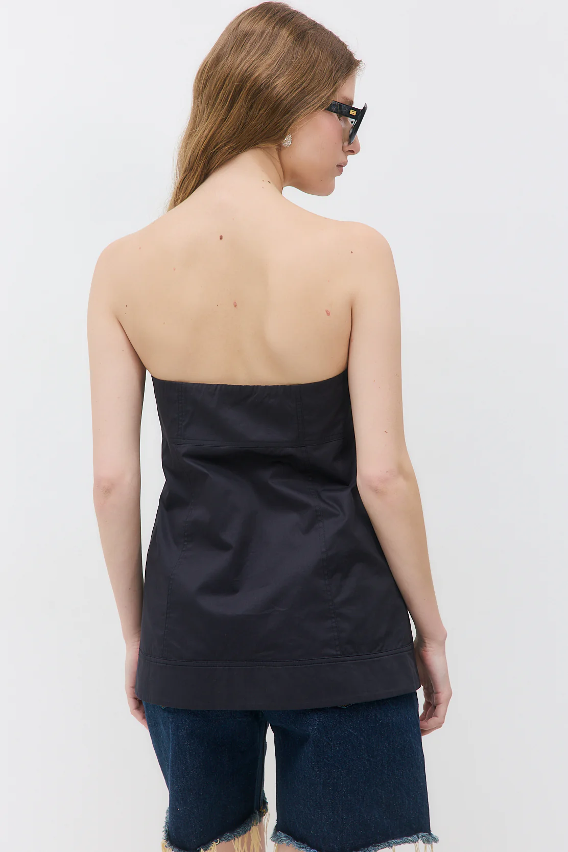 Strapless Poplin Top - Image 5