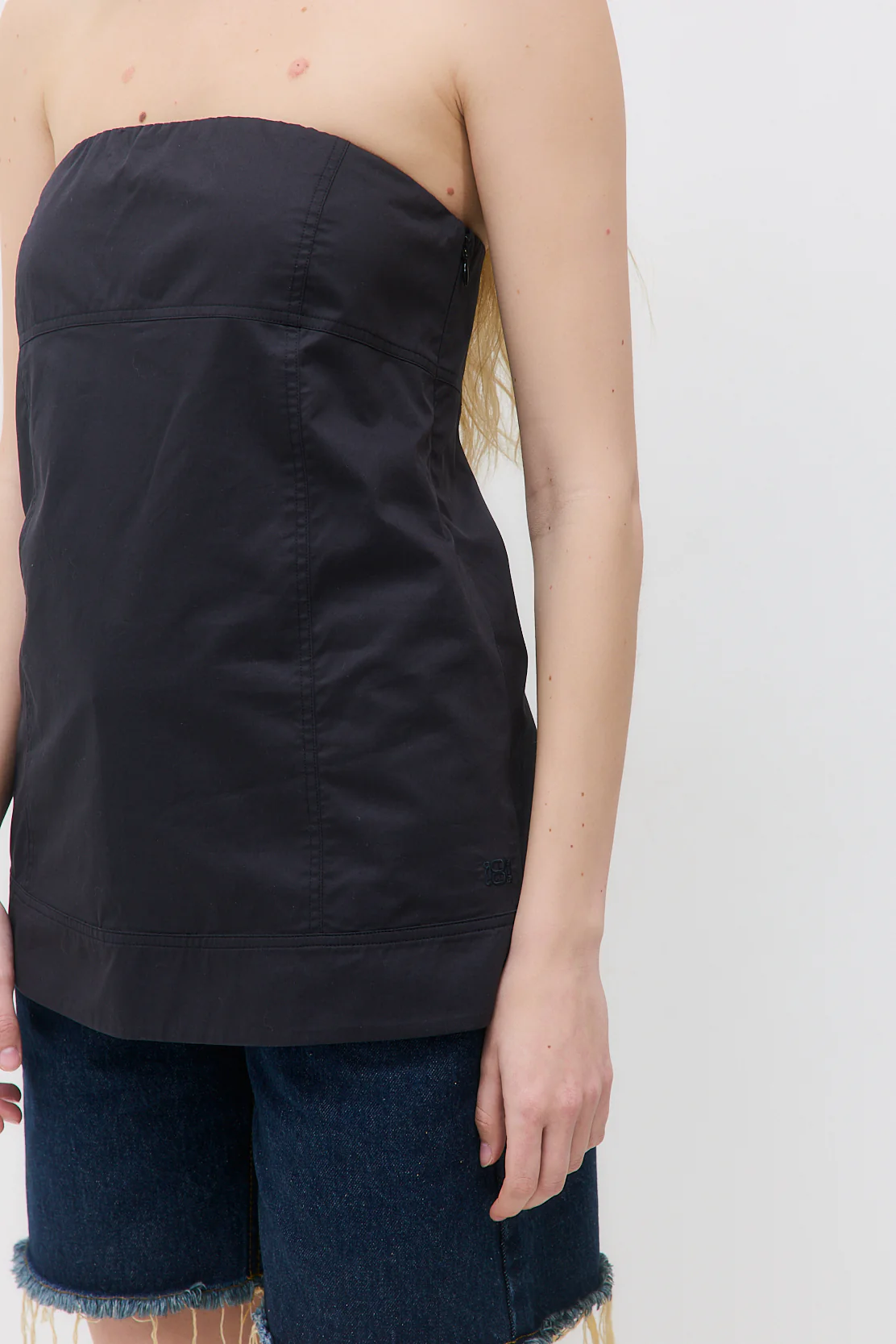 Strapless Poplin Top - Image 6