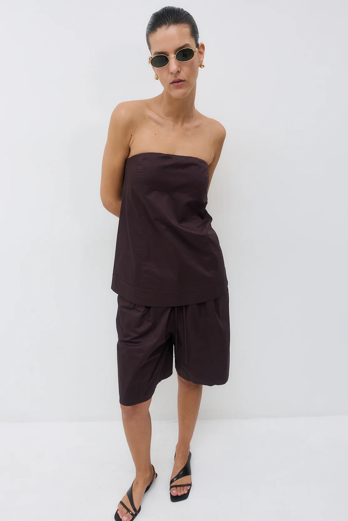 Strapless Poplin Top - Image 3