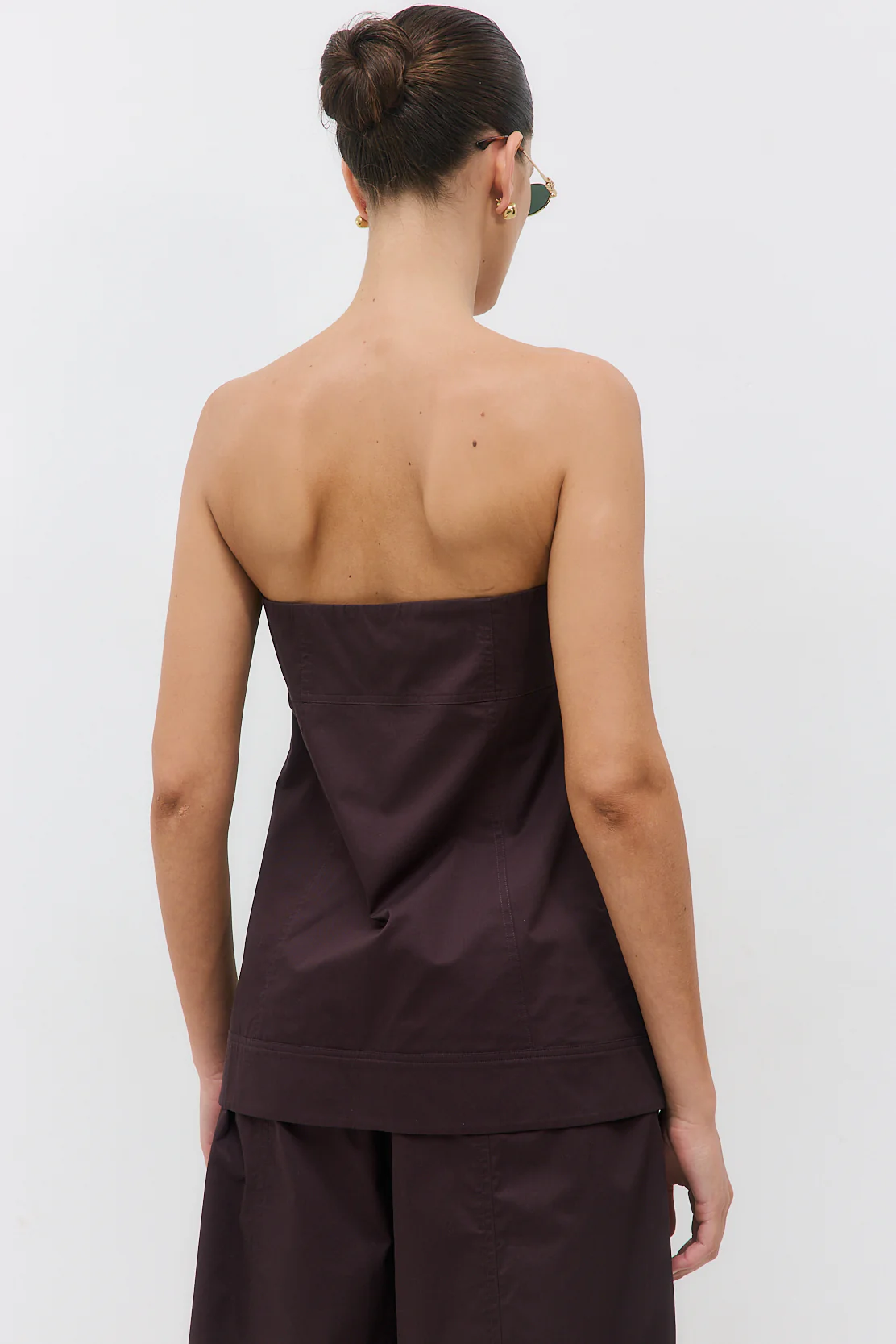 Strapless Poplin Top - Image 5