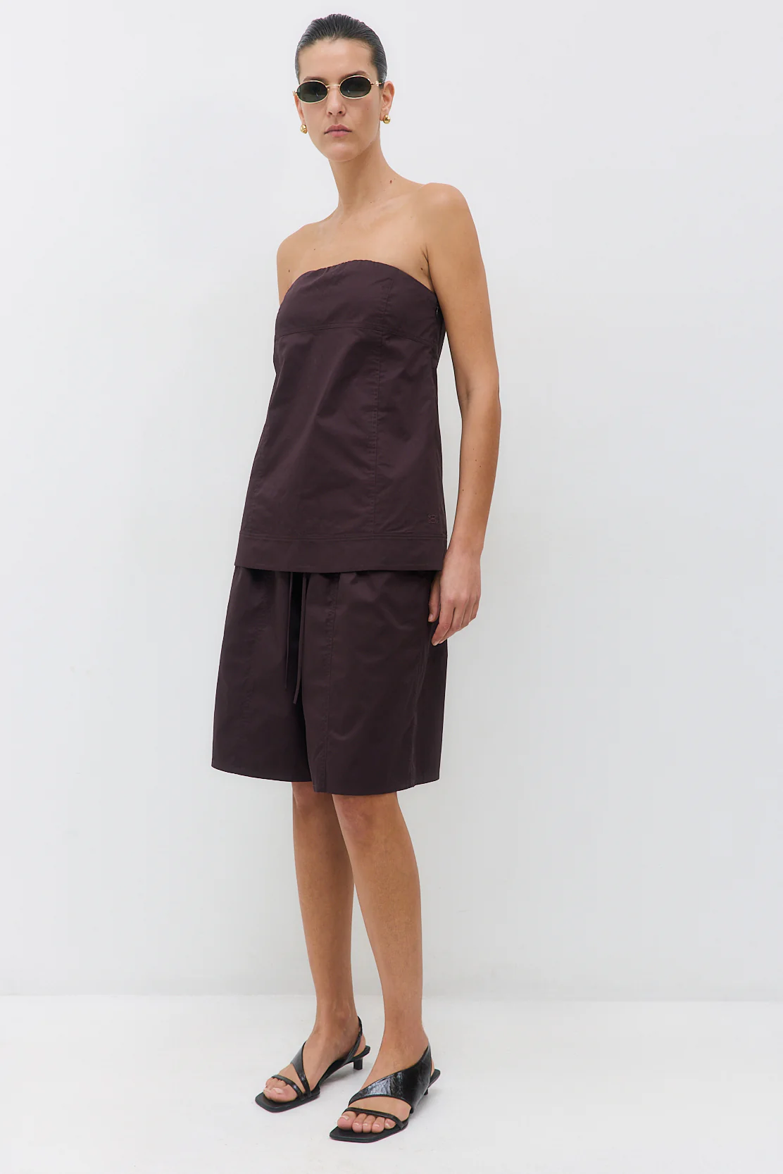 Strapless Poplin Top - Image 7