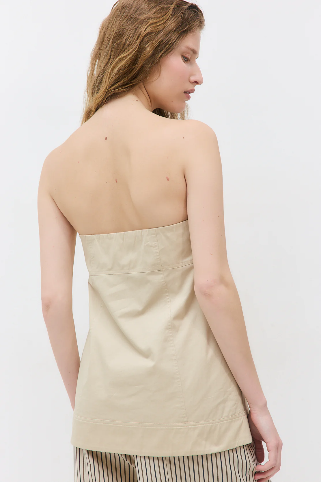 Strapless Poplin Top - Image 6