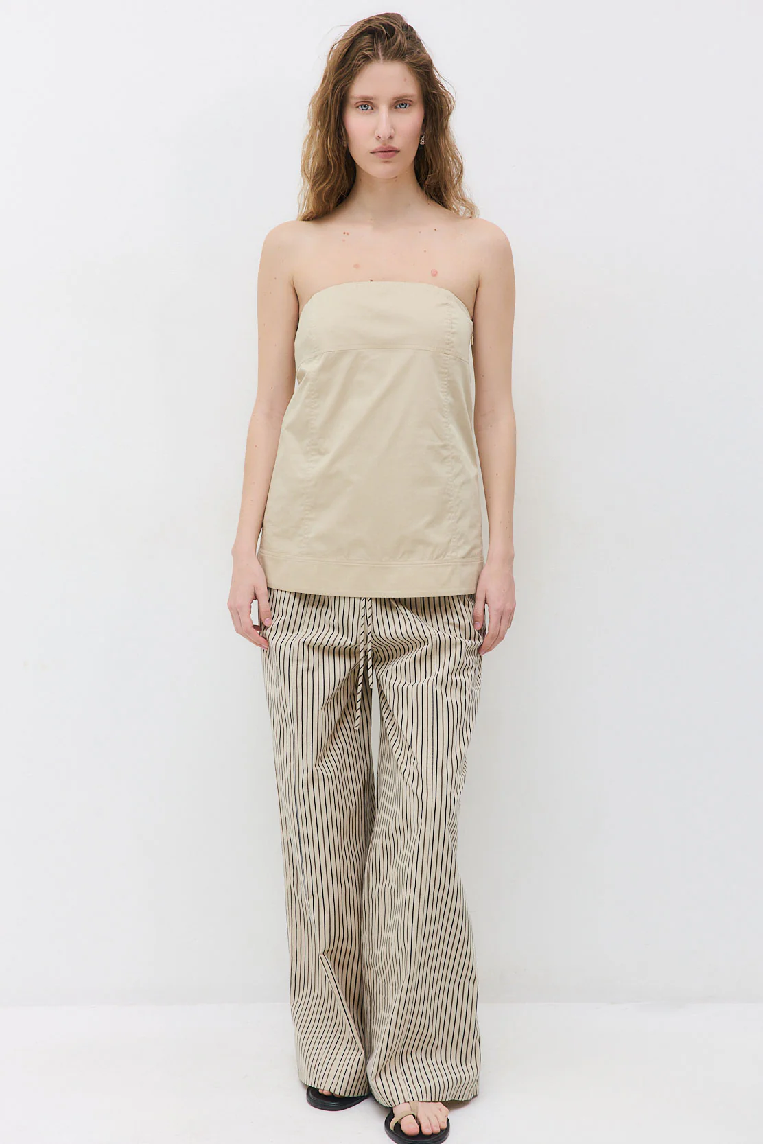 Strapless Poplin Top - Image 8