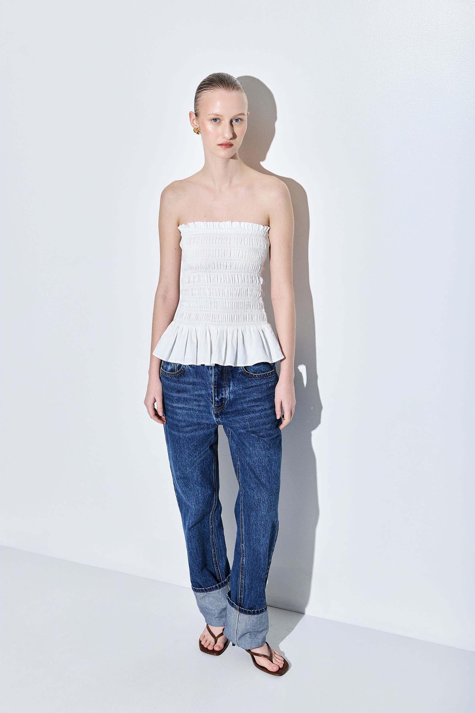 Strapless Shirred Top - Image 3