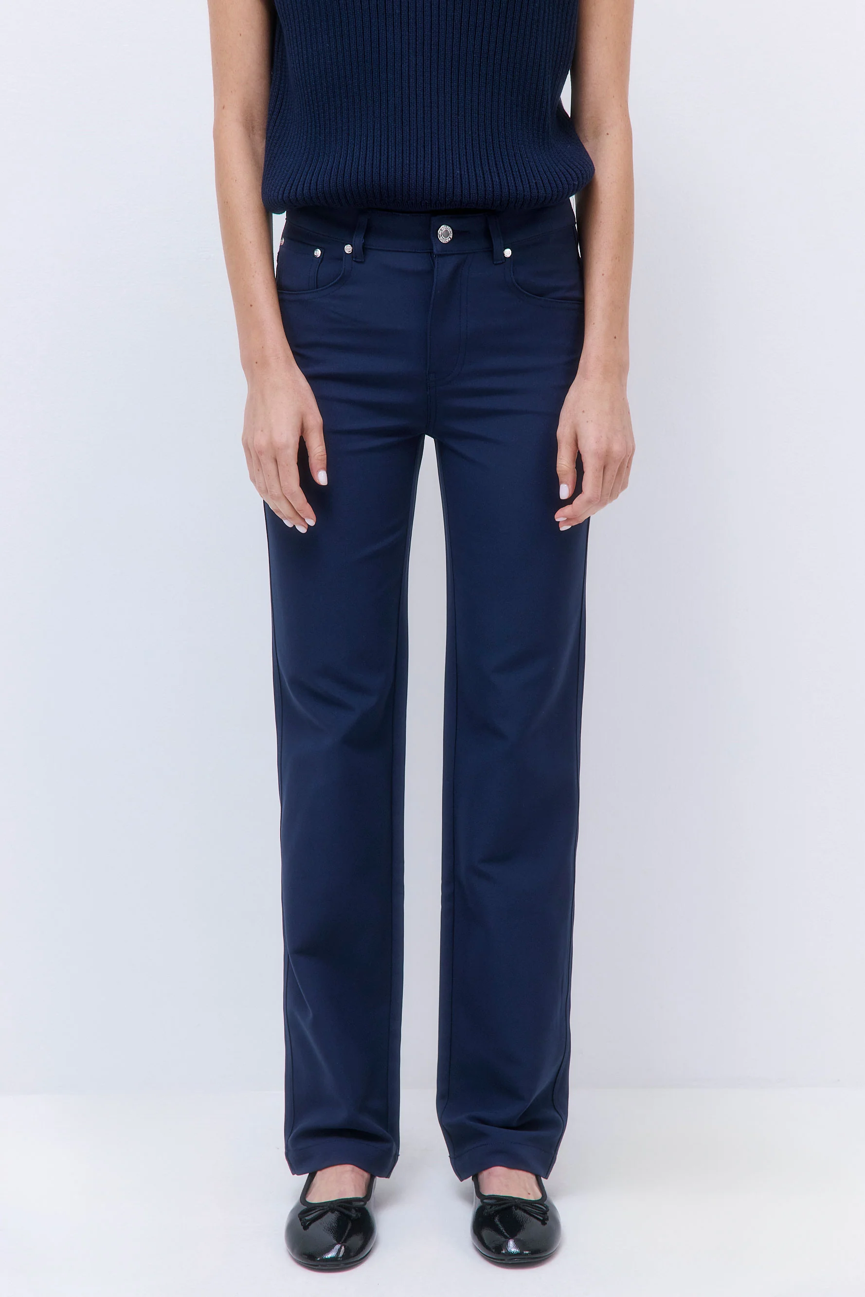 Stretchy Straight Leg Pants - Image 2