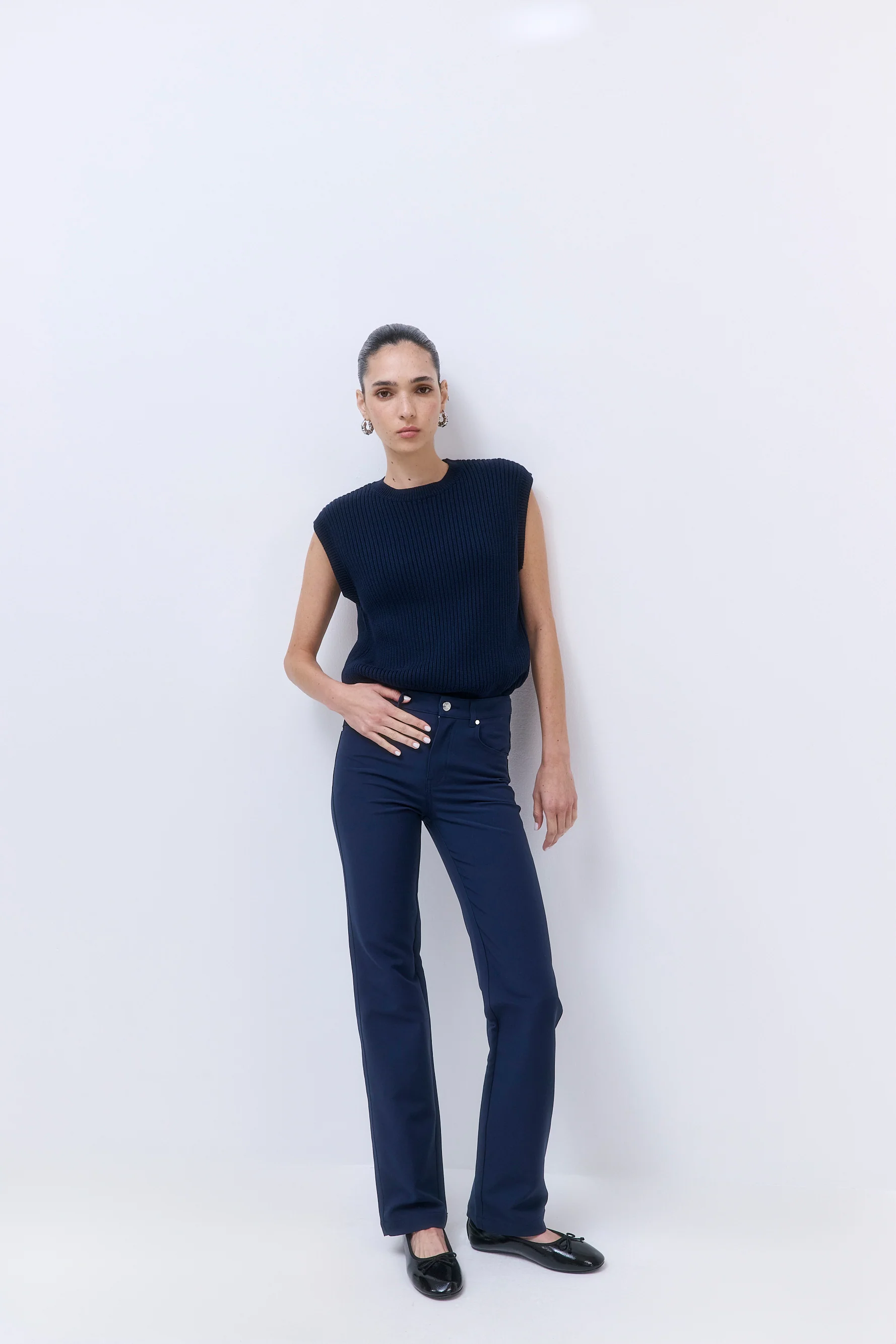 Stretchy Straight Leg Pants - Image 3