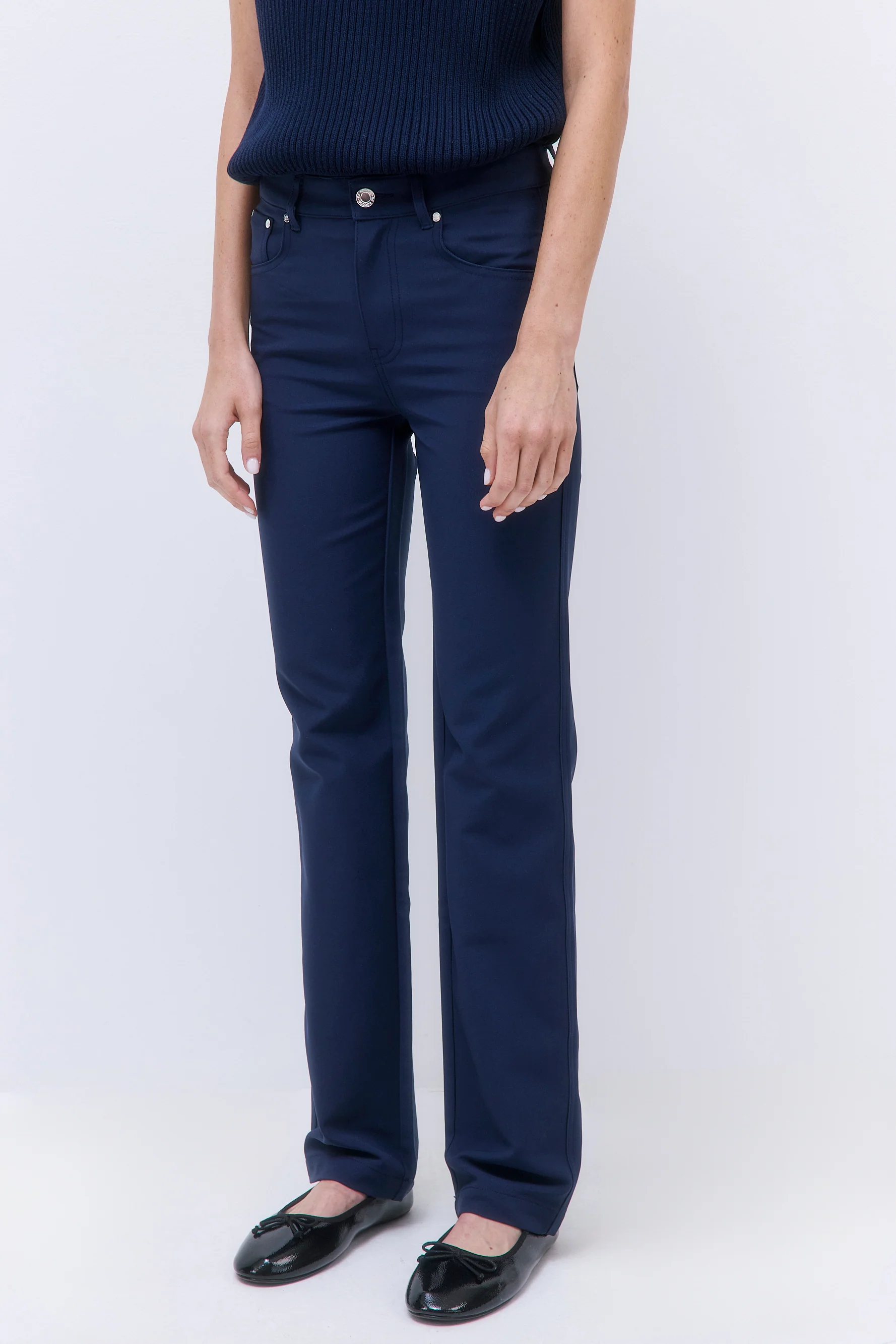 Stretchy Straight Leg Pants - Image 4