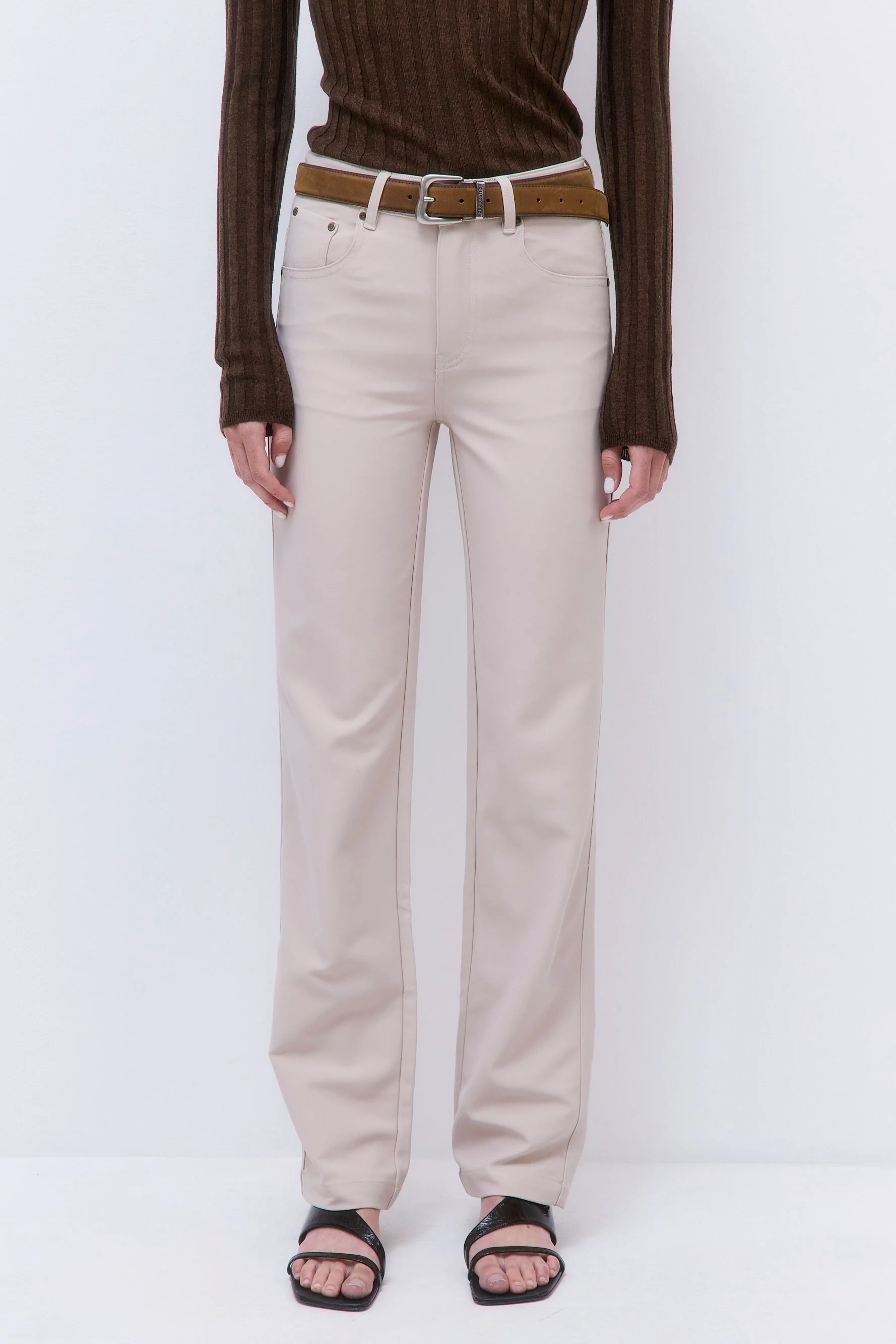 Stretchy Straight Leg Pants - Image 2