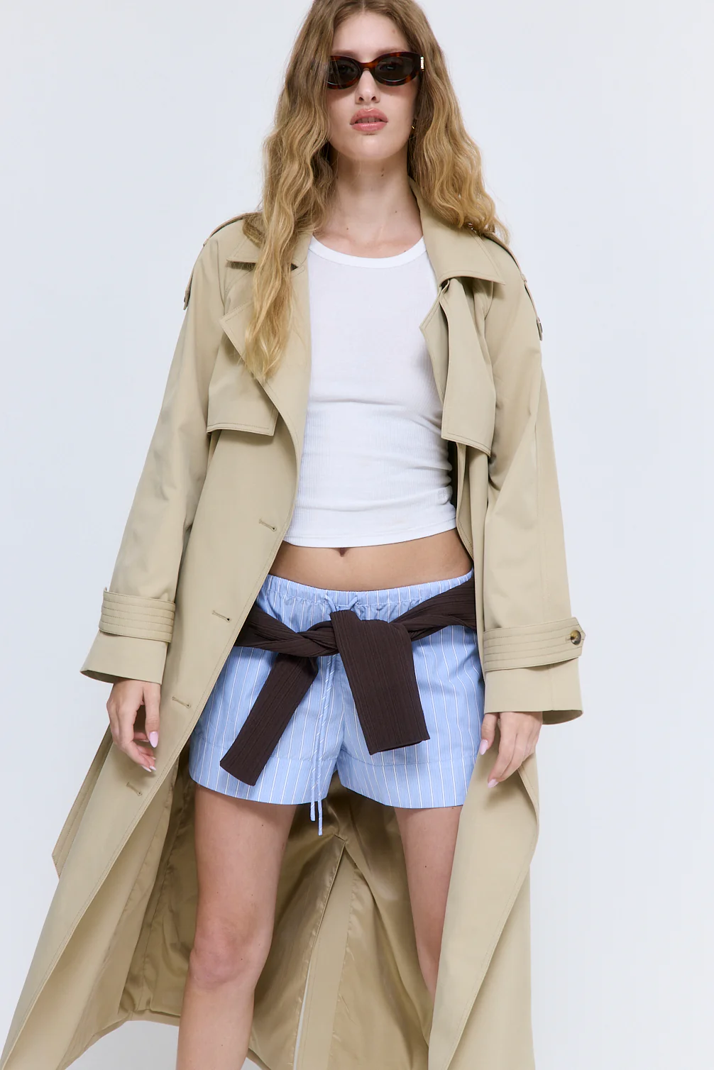 Striped Poplin Shorts - Image 9