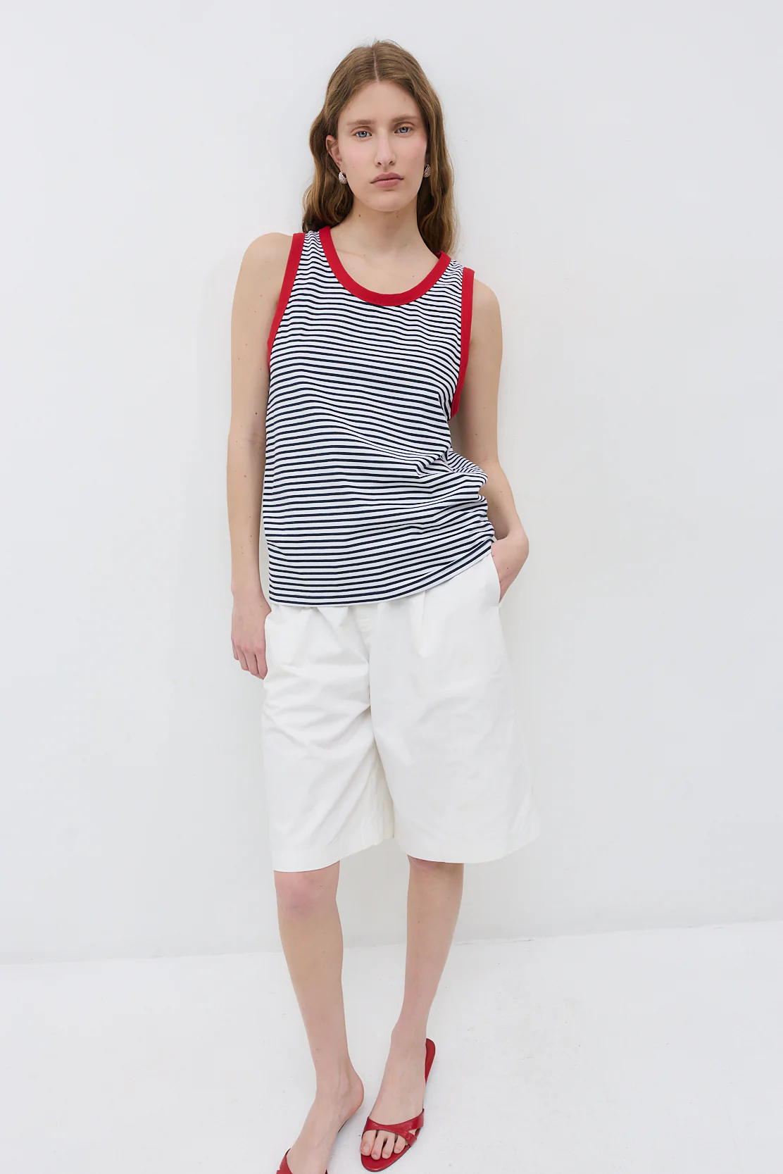 Striped Cotton Tank Top - Image 3