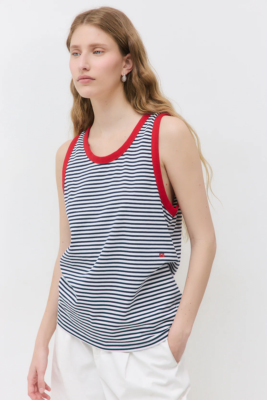 Striped Cotton Tank Top - Image 4