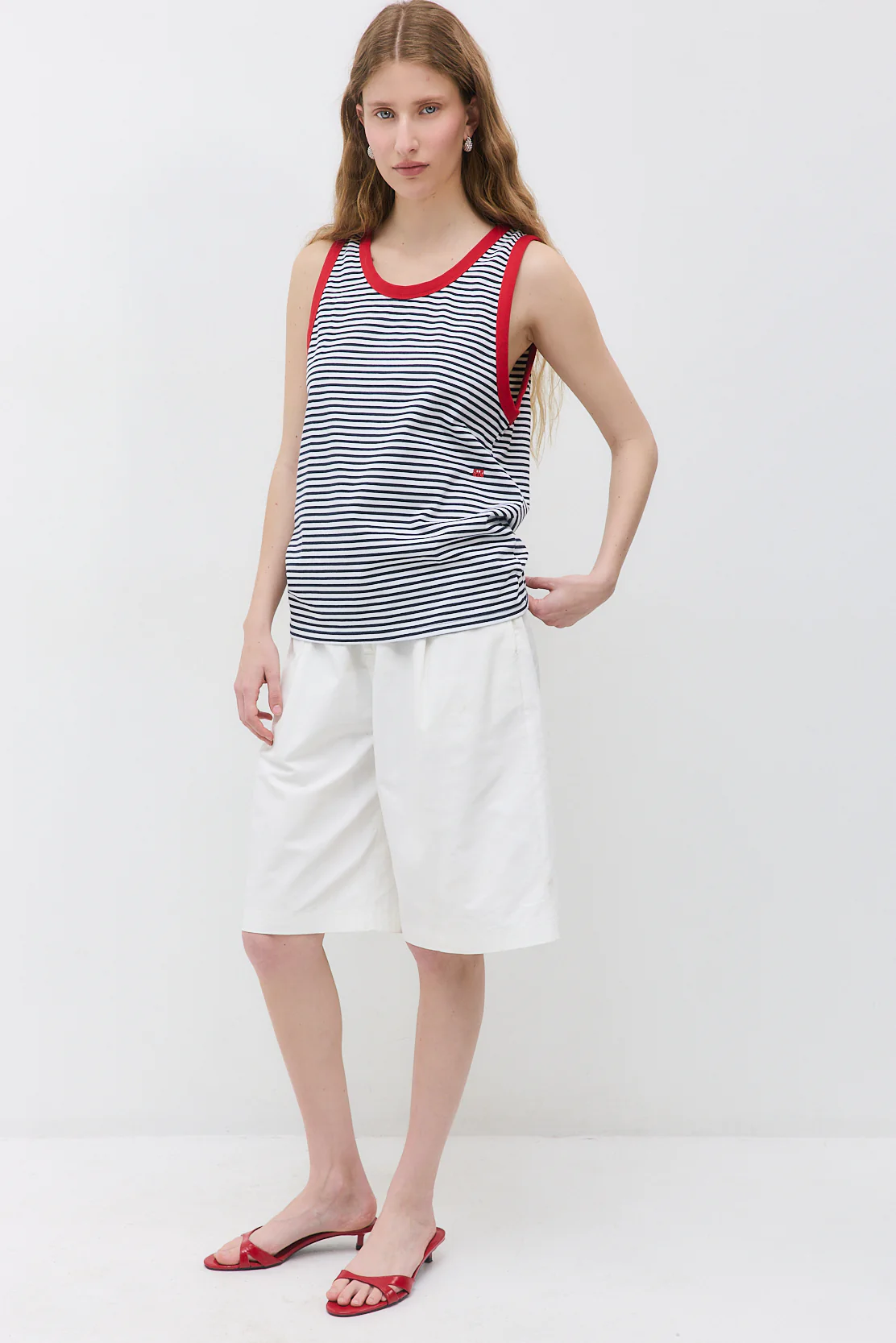 Striped Cotton Tank Top - Image 5