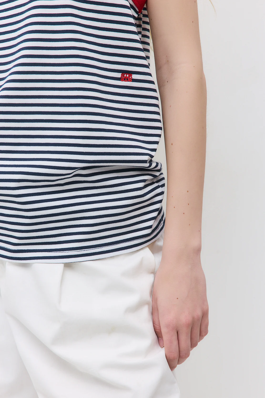 Striped Cotton Tank Top - Image 7