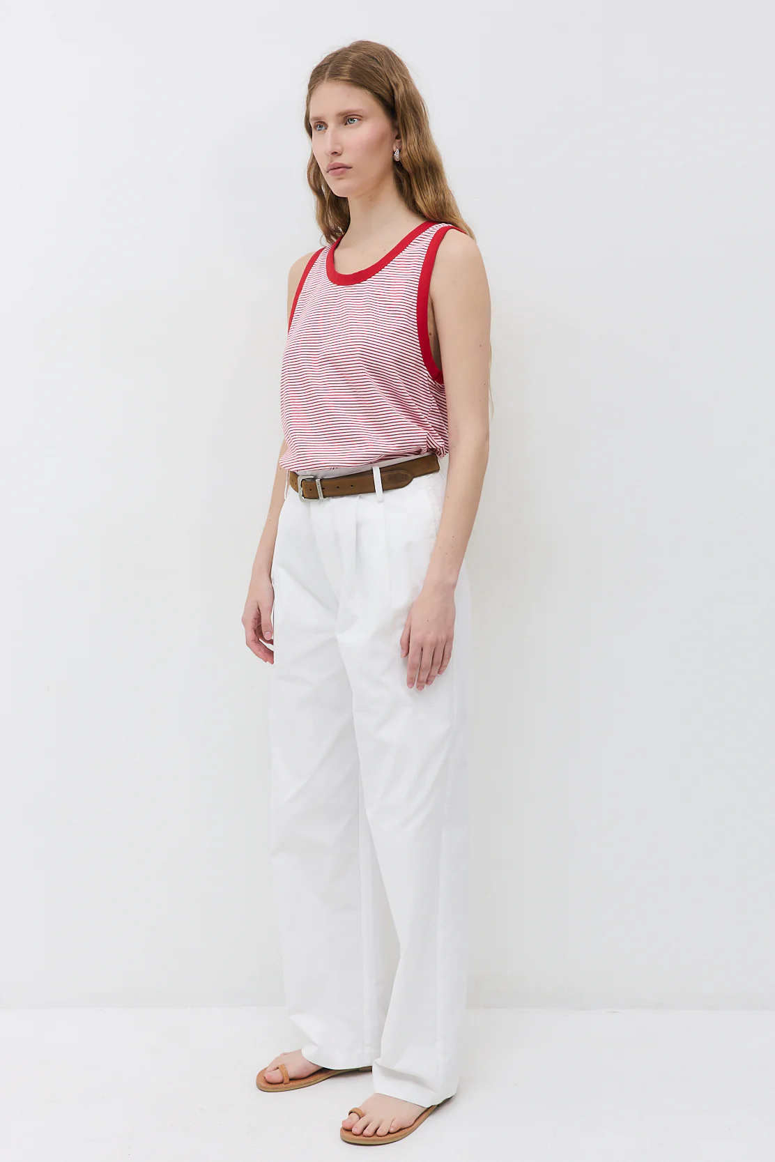 Striped Cotton Tank Top - Image 4