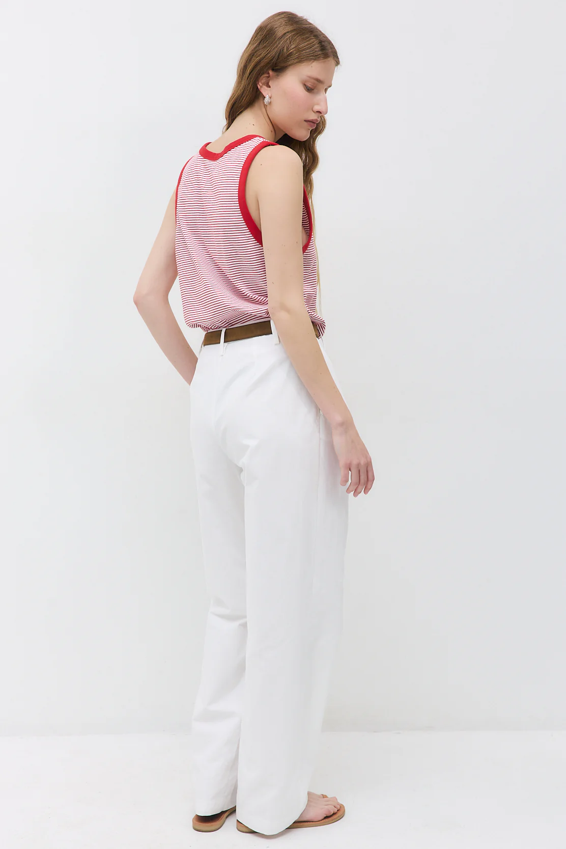 Striped Cotton Tank Top - Image 5