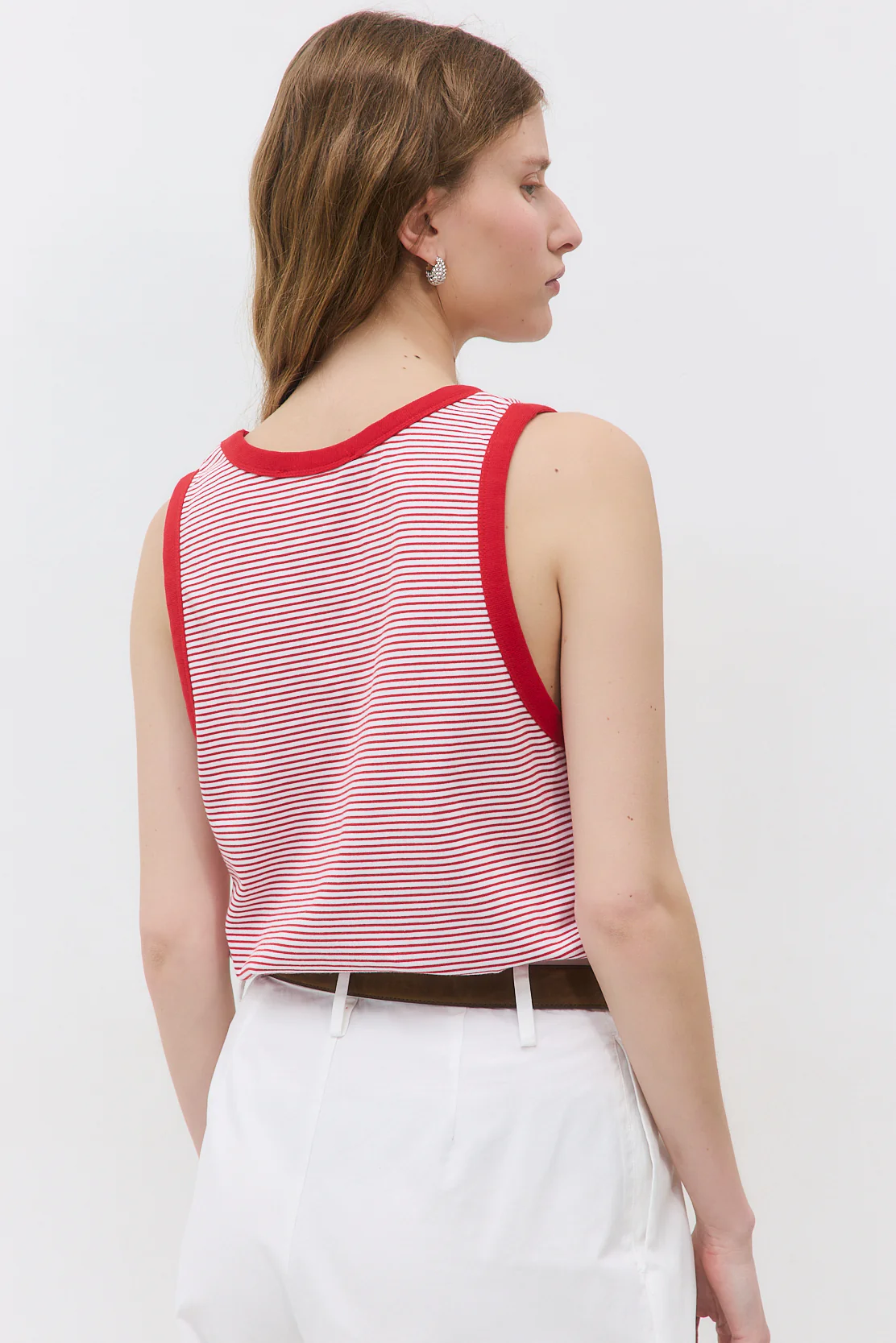 Striped Cotton Tank Top - Image 6