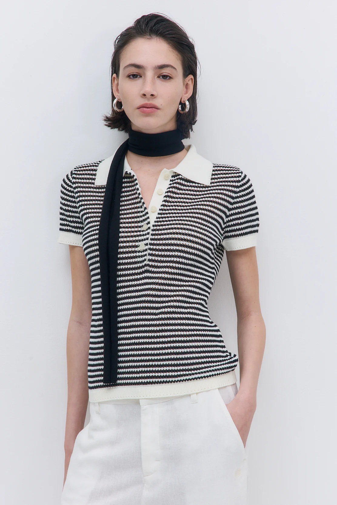 Striped Crochet Polo - Image 2