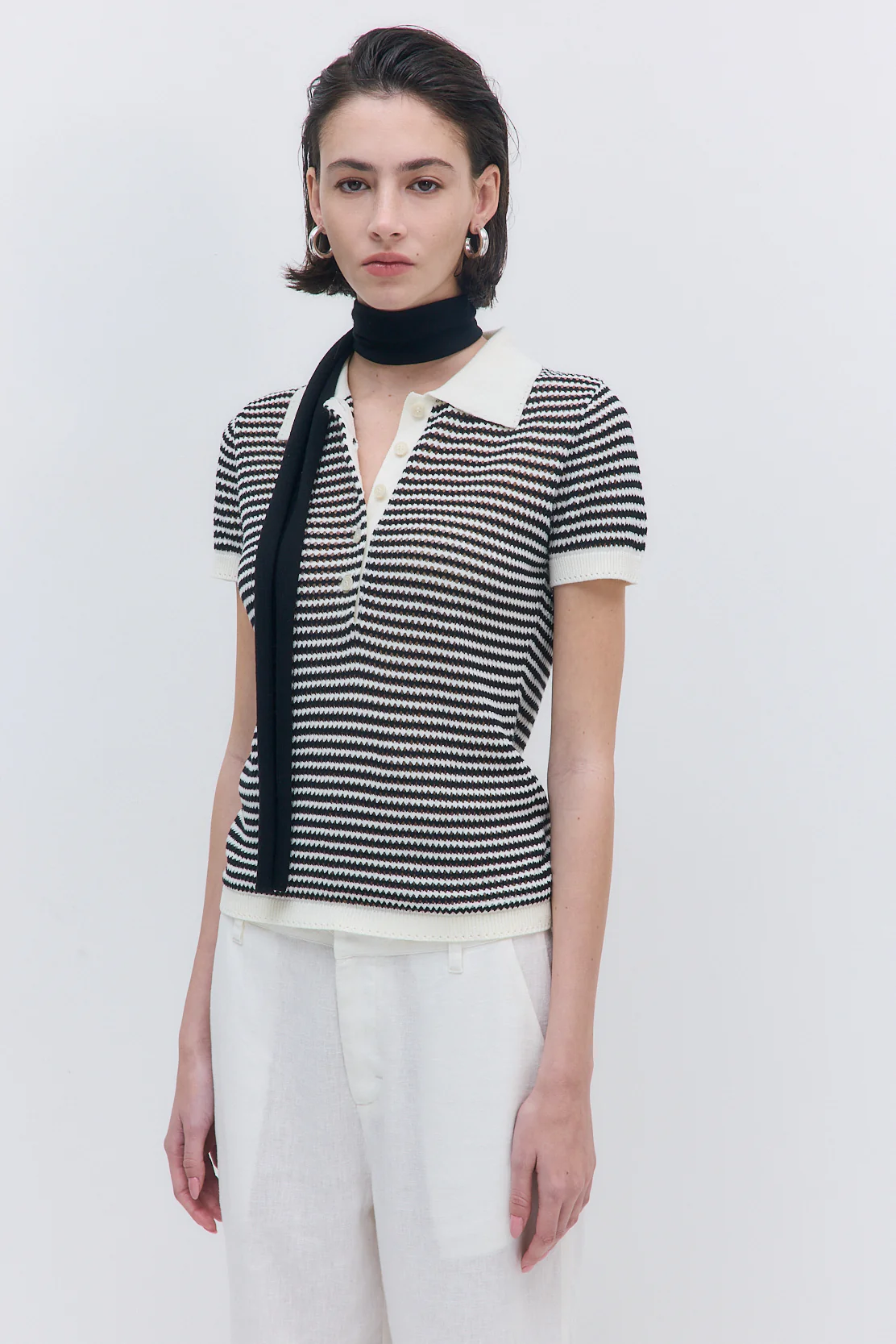 Striped Crochet Polo - Image 3