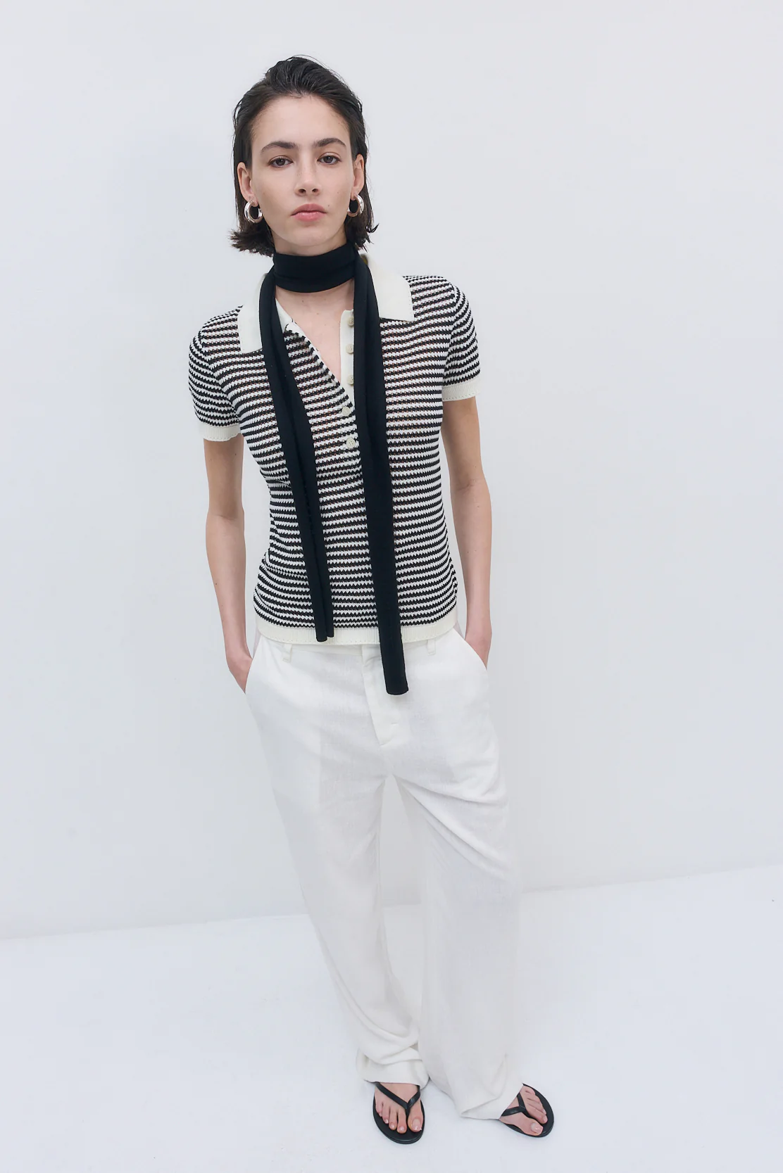 Striped Crochet Polo - Image 6