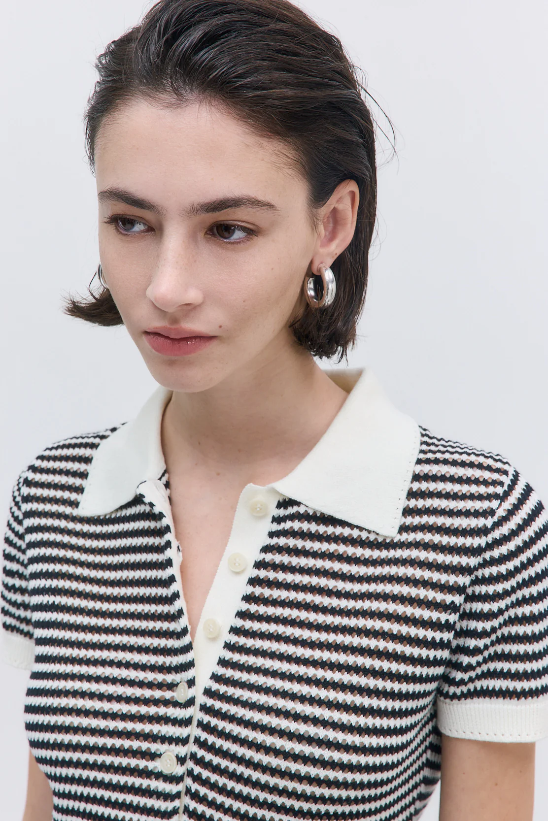Striped Crochet Polo - Image 7