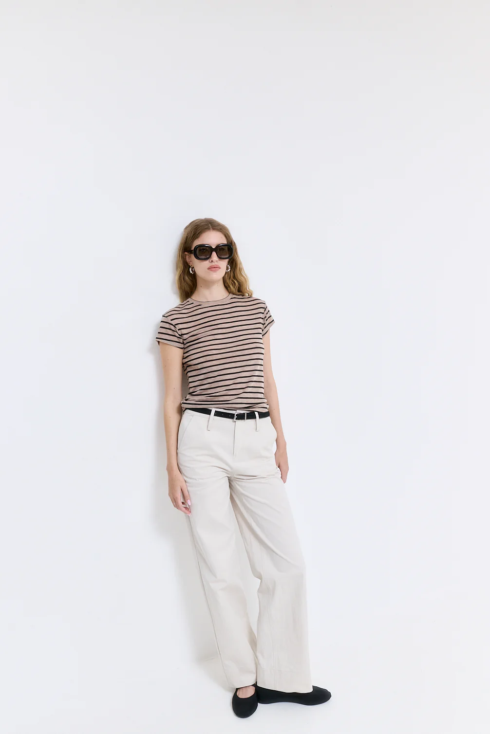 Striped Cup Sleeve Tee - Image 3