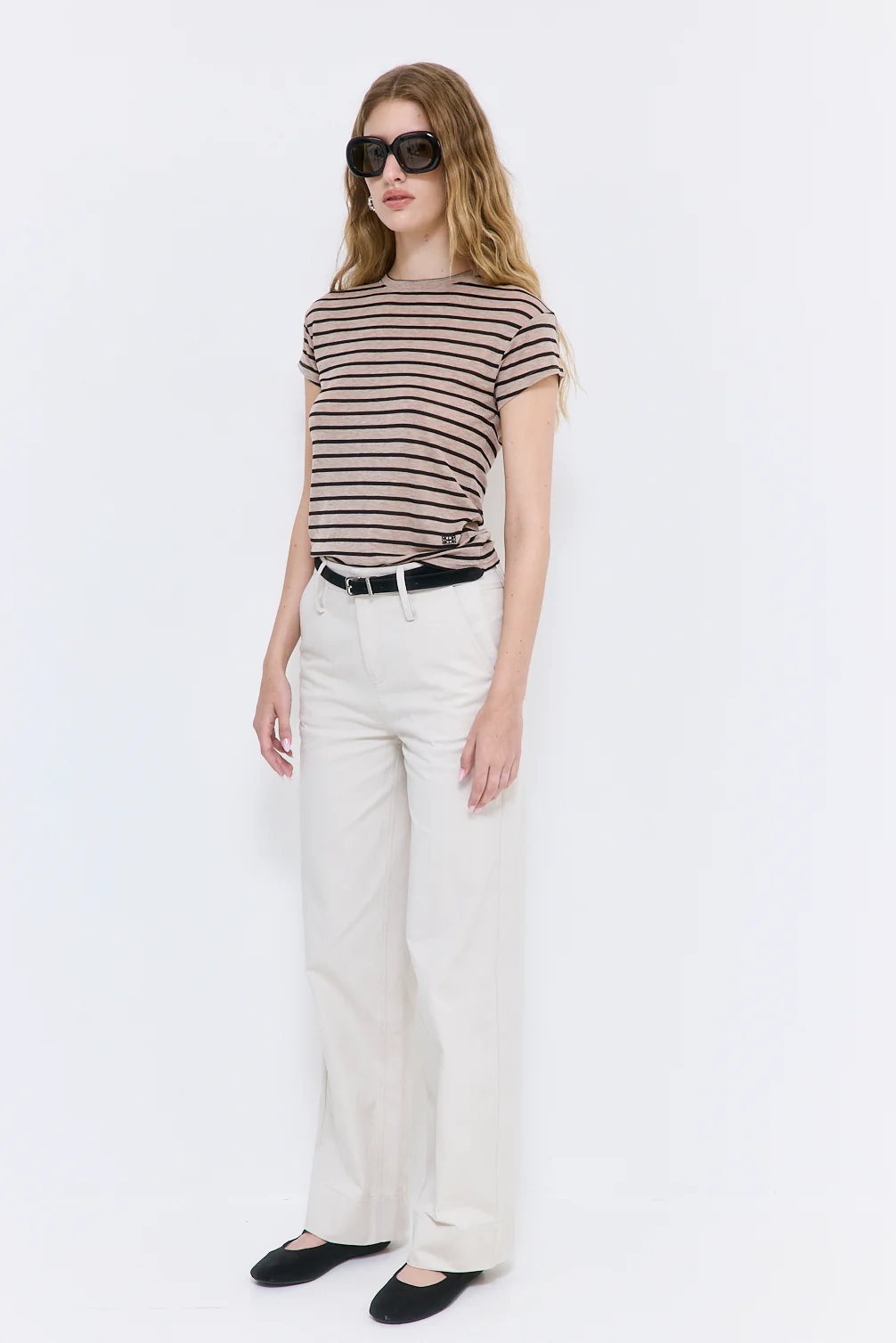 Striped Cup Sleeve Tee - Image 4