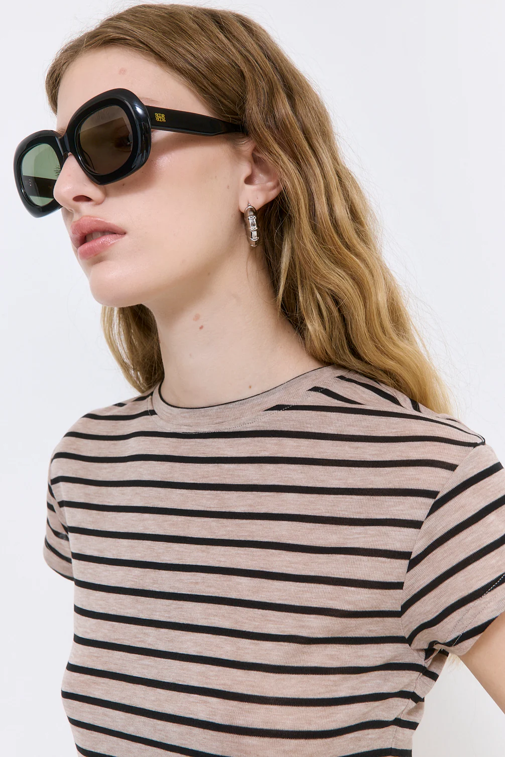 Striped Cup Sleeve Tee - Image 7