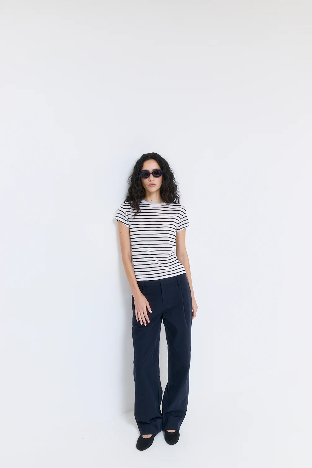 Striped Cup Sleeve Tee - Image 3