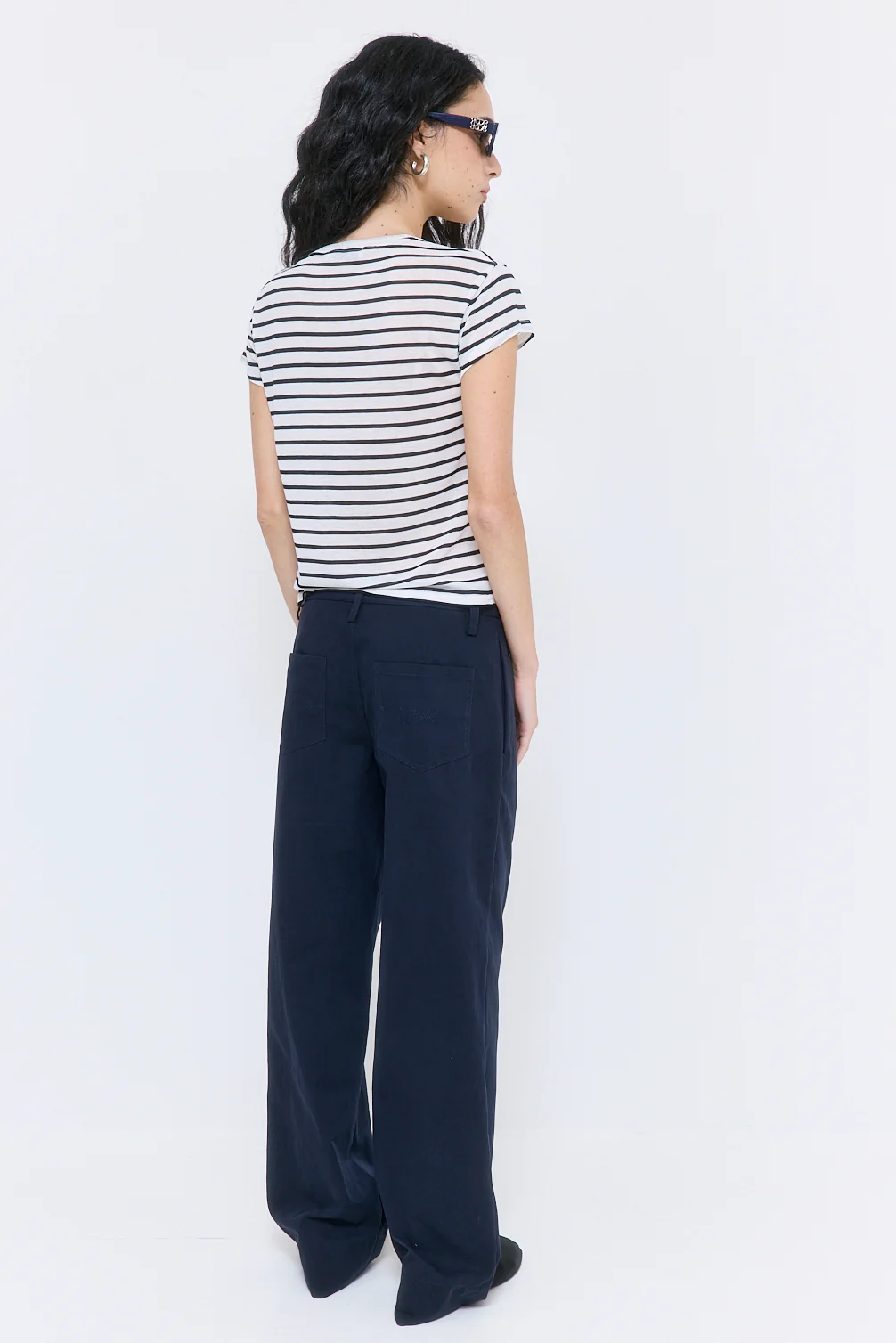 Striped Cup Sleeve Tee - Image 5