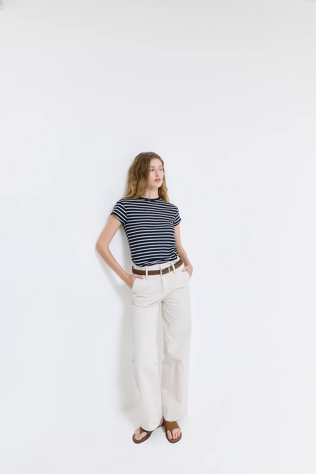 Striped Cup Sleeve Tee - Image 3