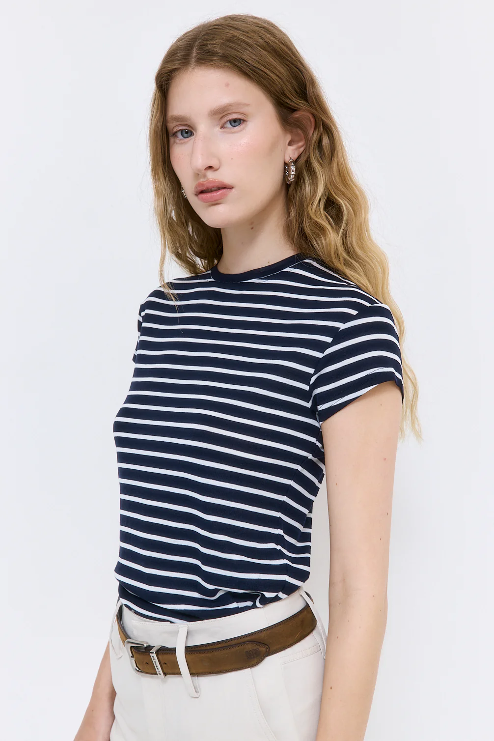 Striped Cup Sleeve Tee - Image 4