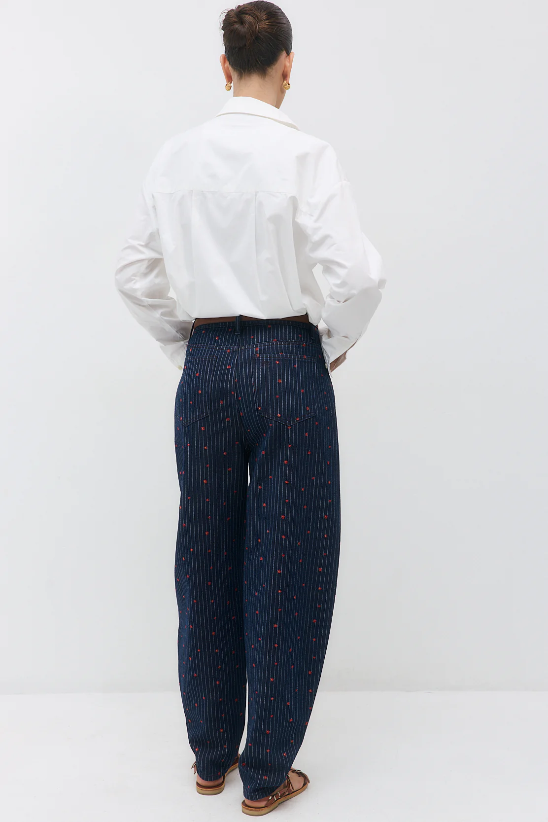 Striped Drill Barrel Pants - Image 5