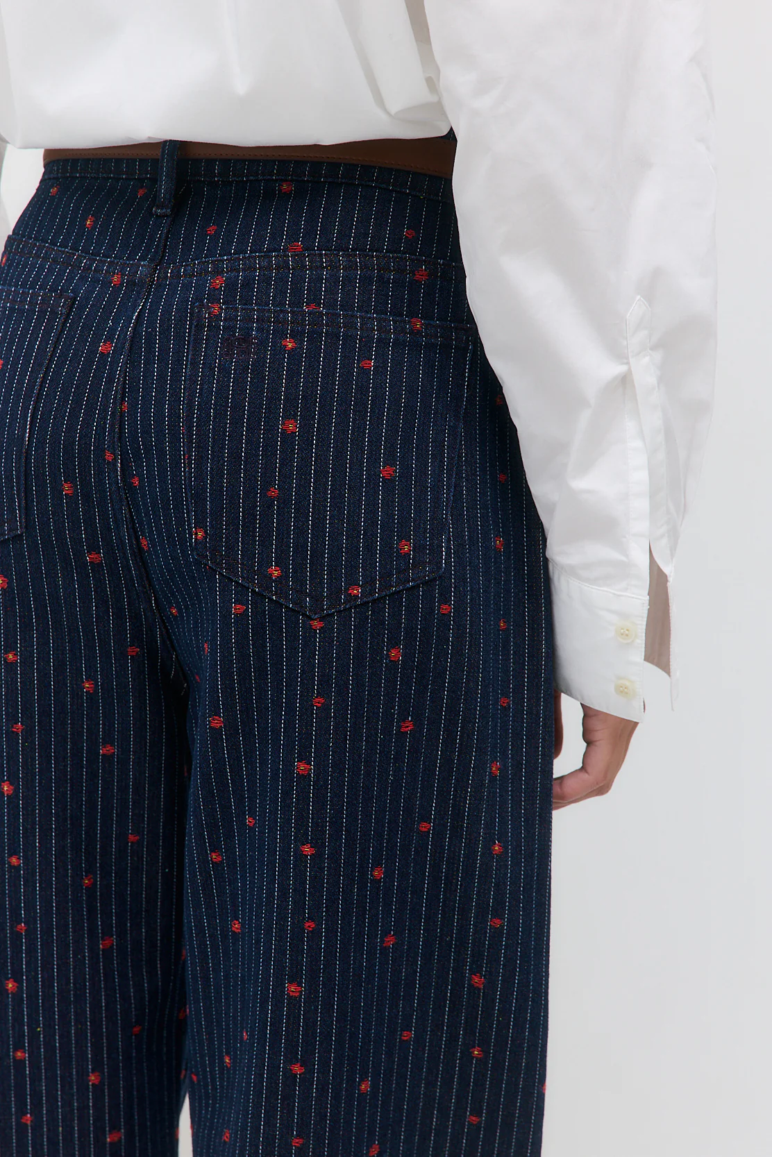 Striped Drill Barrel Pants - Image 6