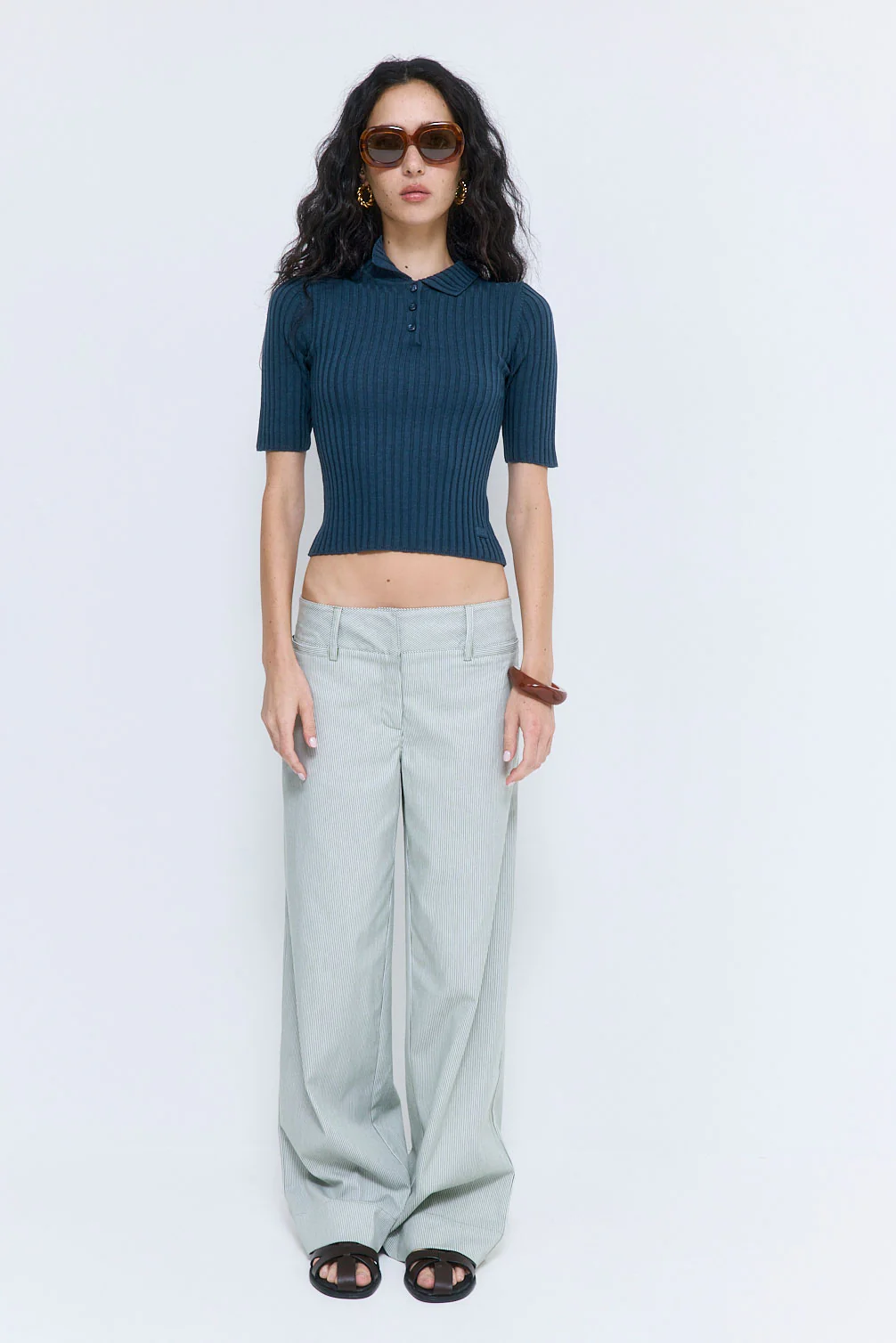Striped Drill Pants