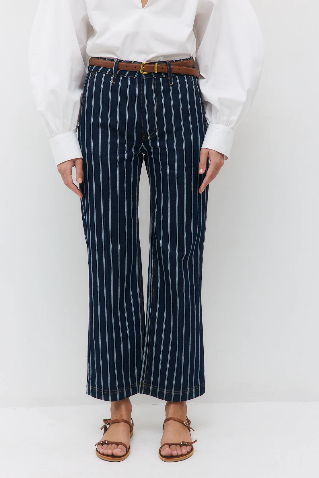Striped Drill Relaxed Pants - Image 2