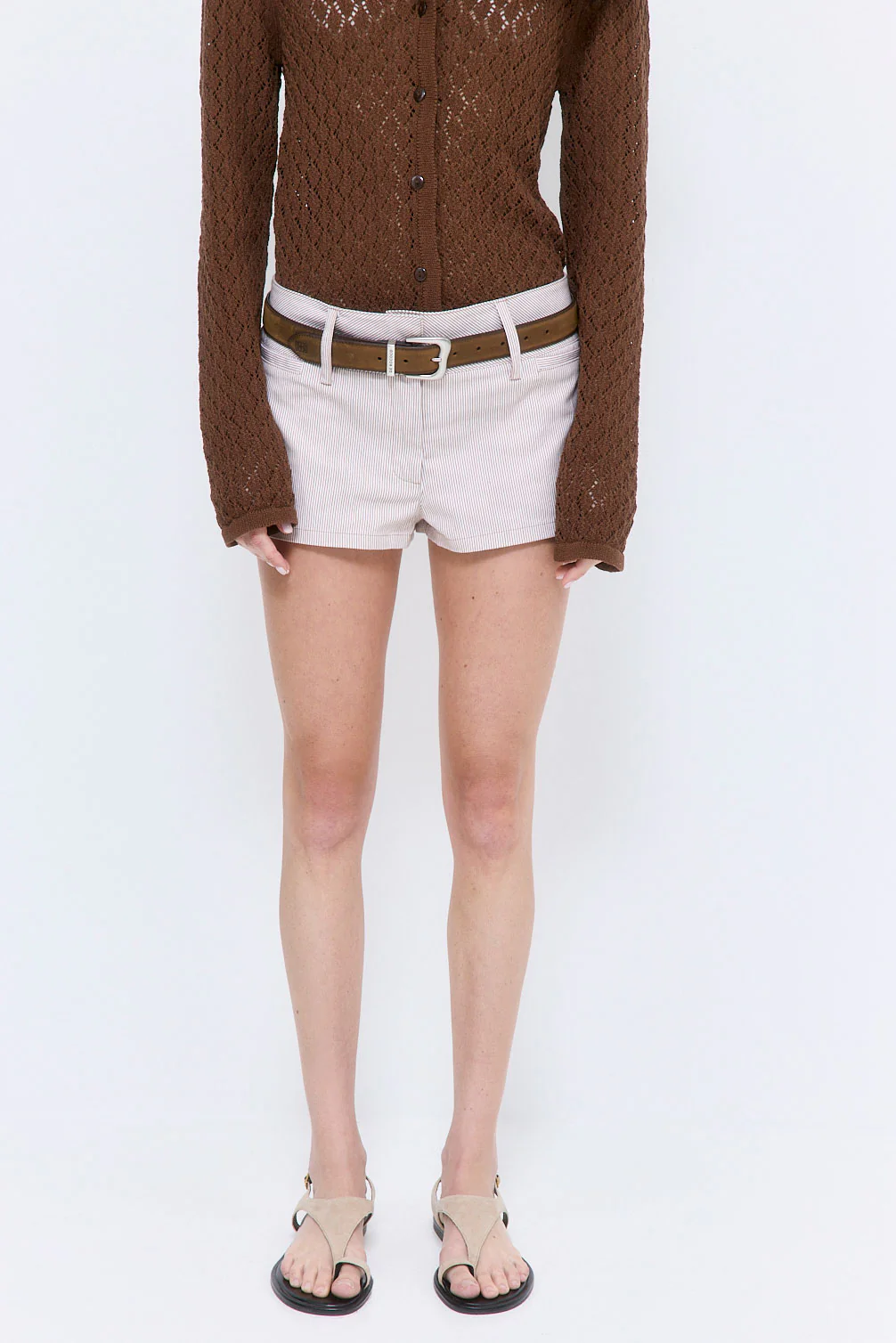Striped Drill Shorts - Image 2
