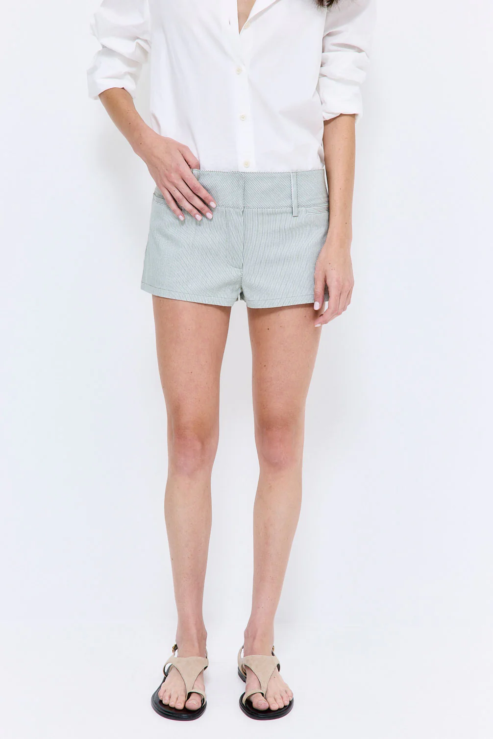 Striped Drill Shorts - Image 2